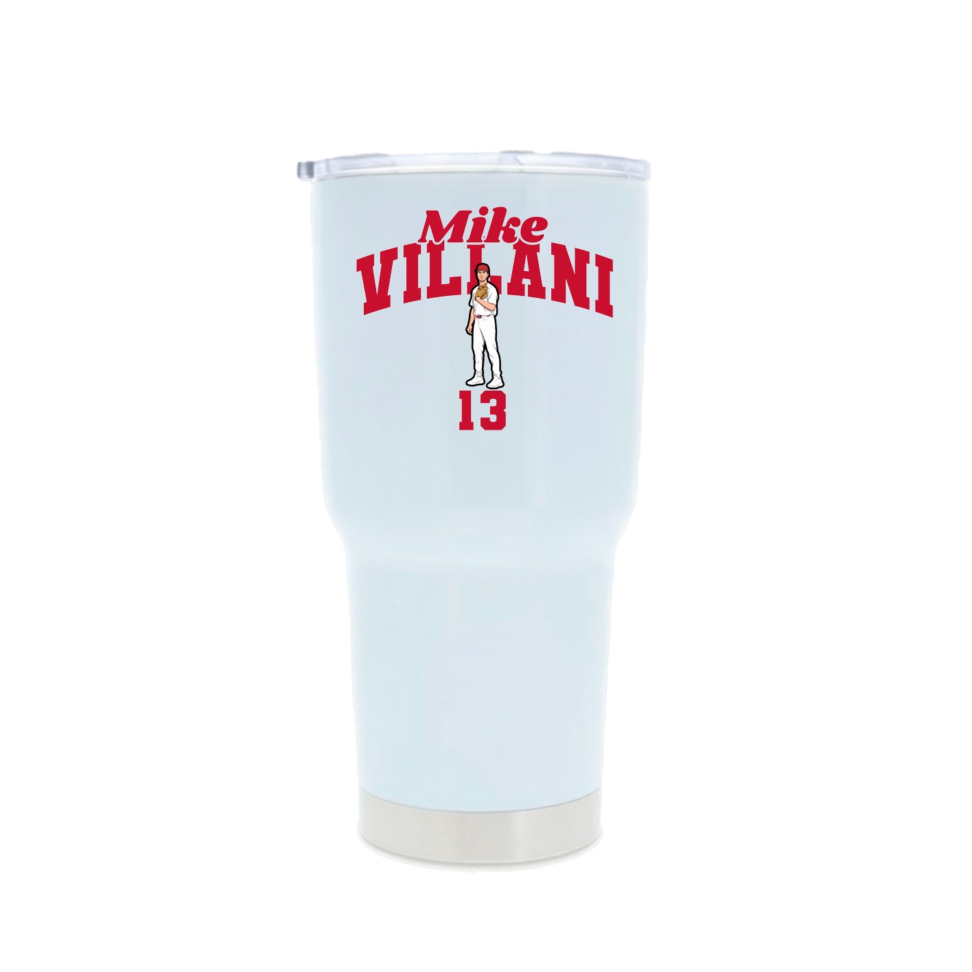 30oz Stainless Steel Tumbler — Signature Arch in White