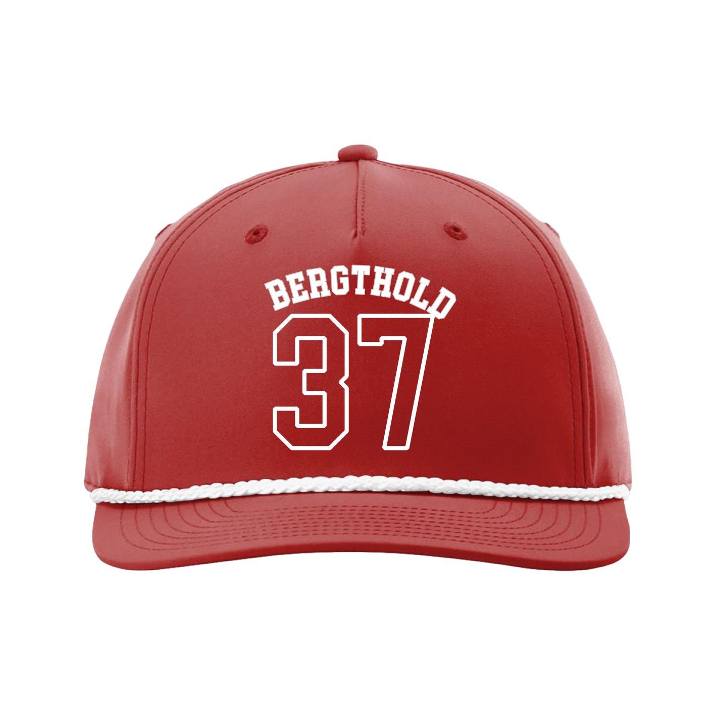 Five-Panel Classic Rope Cap — Shirsey Arch in Red