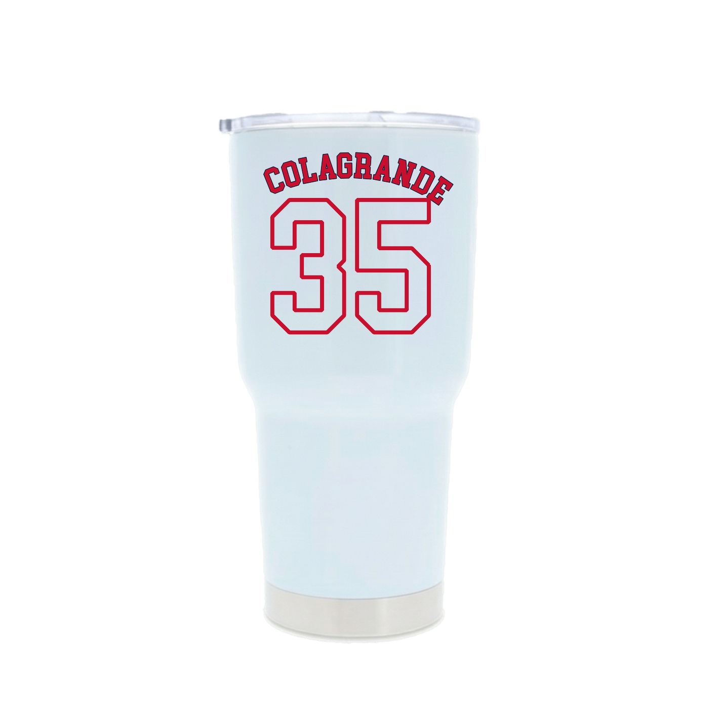 30oz Stainless Steel Tumbler — Shirsey Arch in White