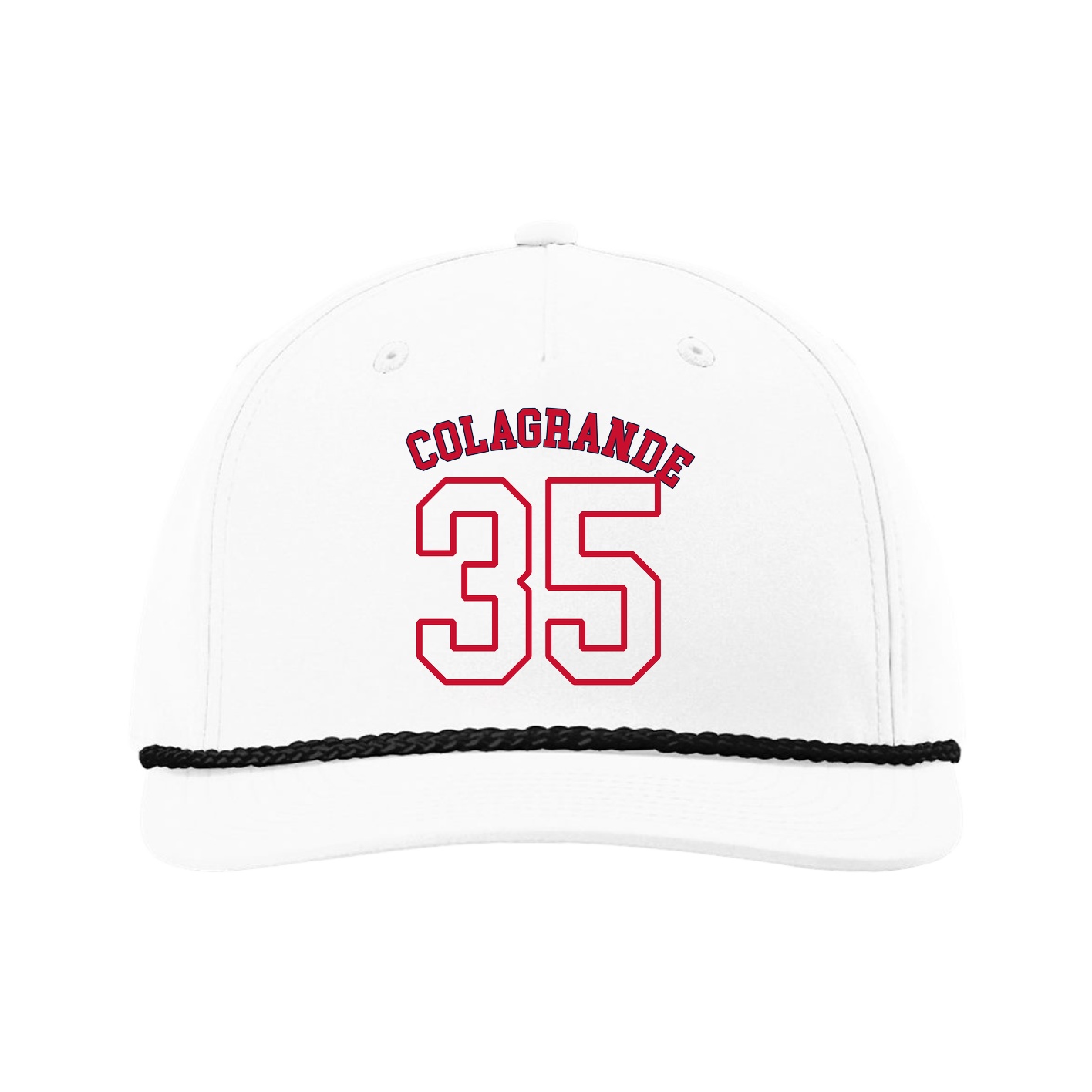 Five-Panel Classic Rope Cap — Shirsey Arch in White