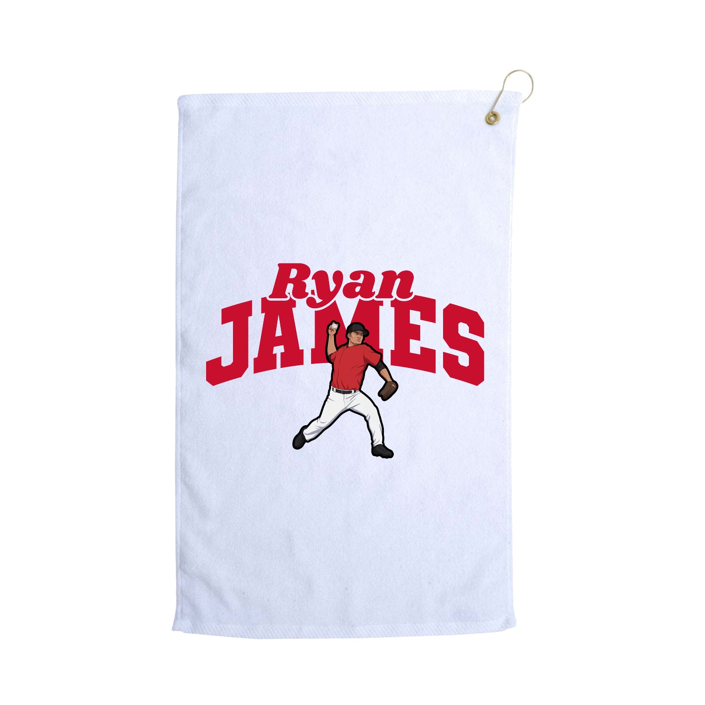Golf Towel — Signature Arch in White