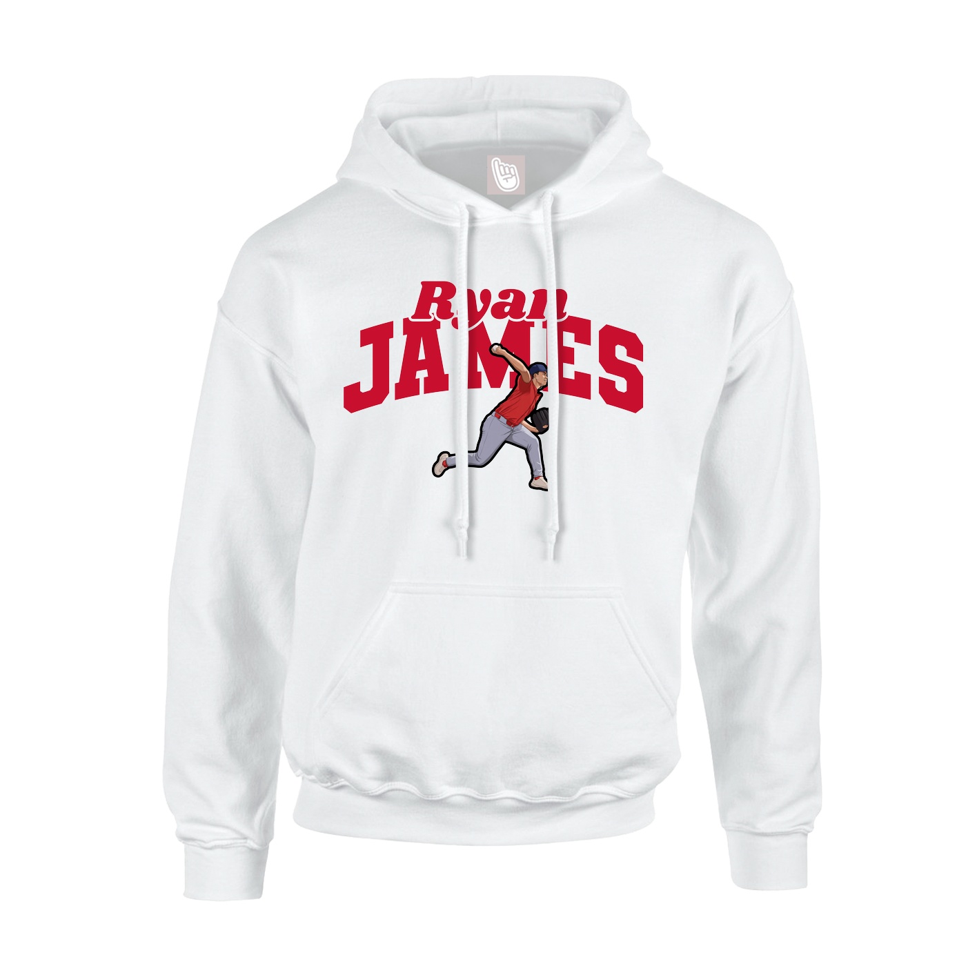 Hoodie — Signature Arch in White