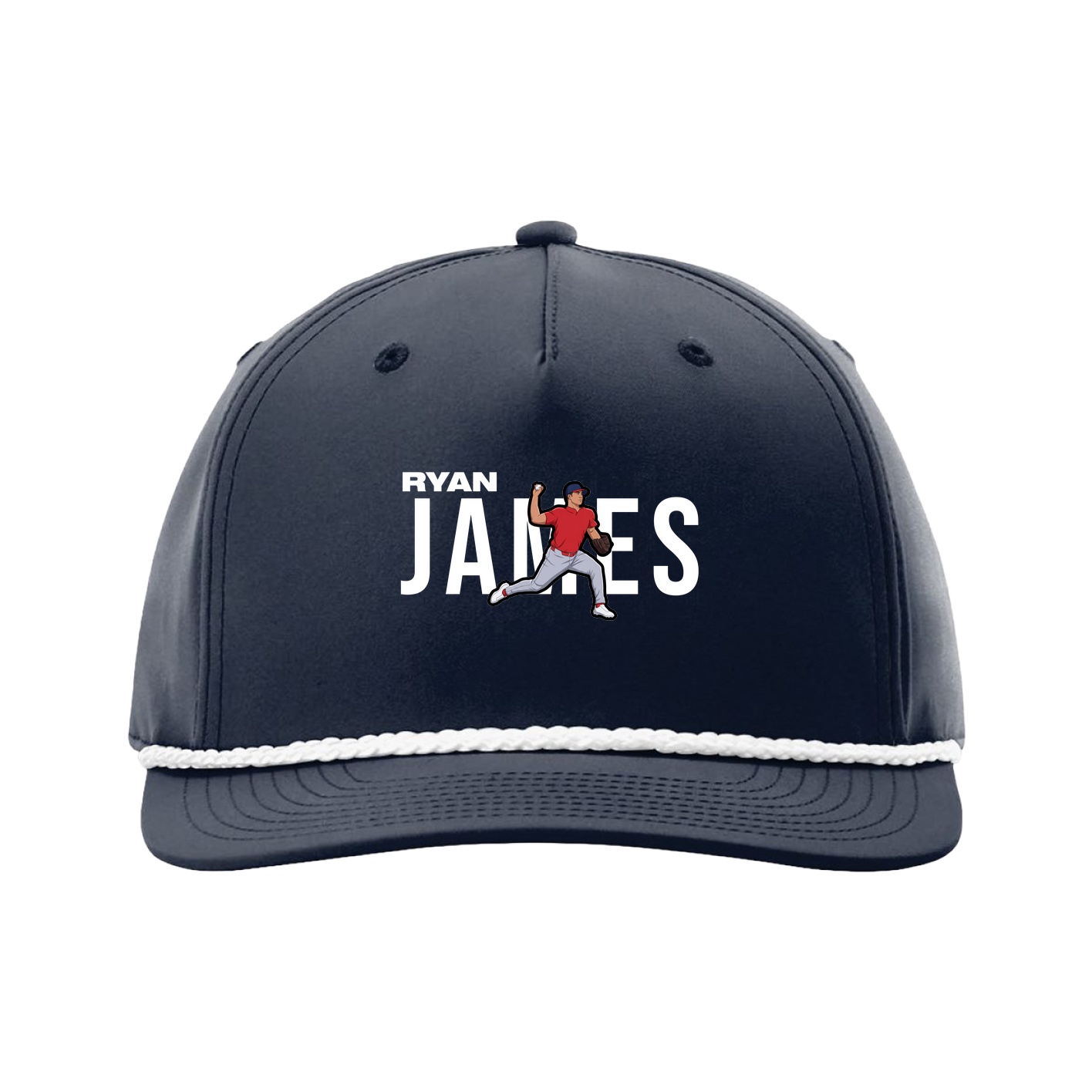 Five-Panel Classic Rope Cap — Player Name in Navy