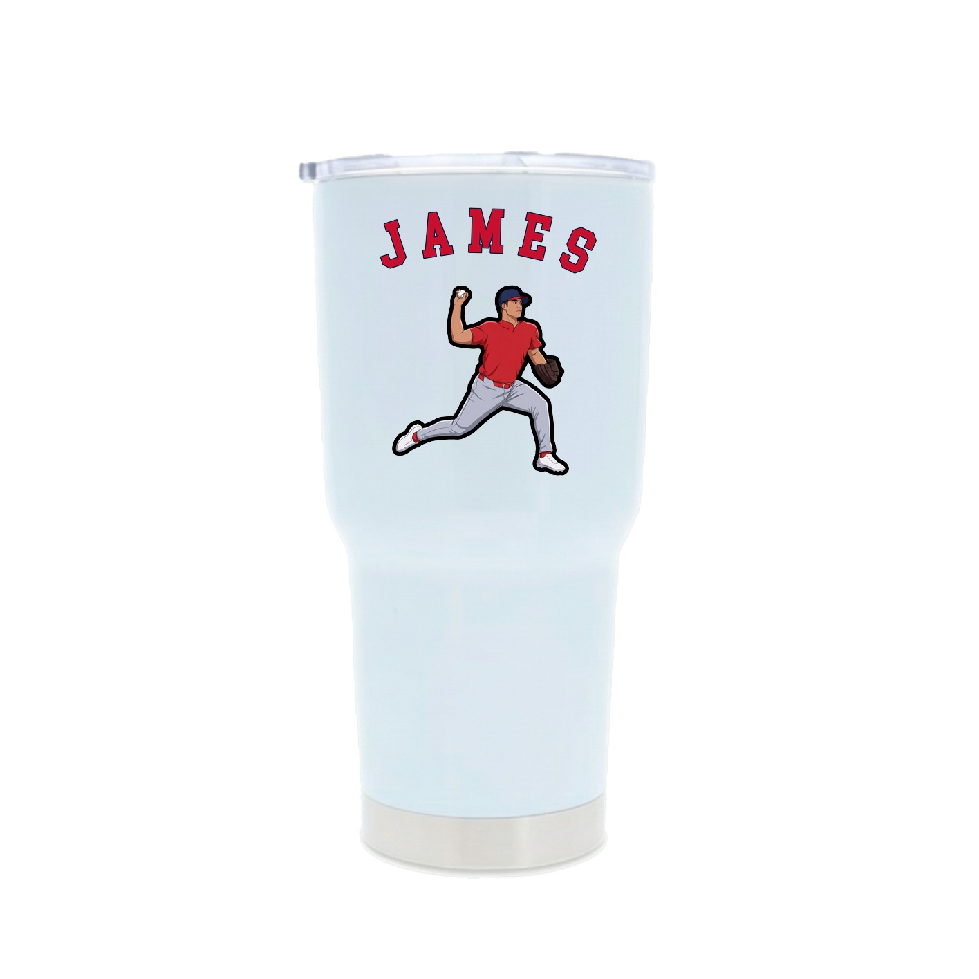 30oz Stainless Steel Tumbler — Shirsey Arch in White