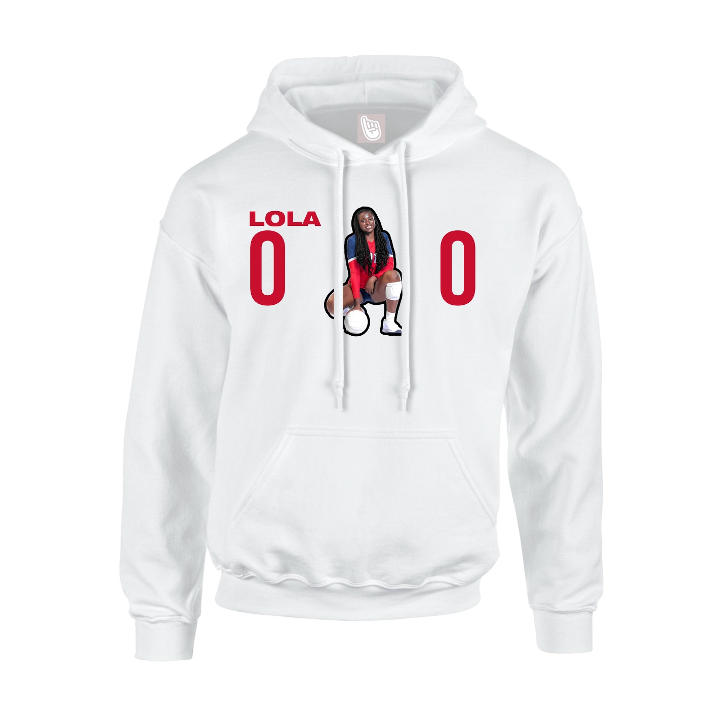 Hoodie — Player Name in White