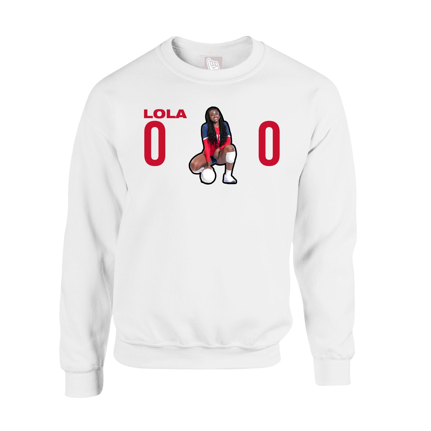 Fleece Crew — Player Name in White