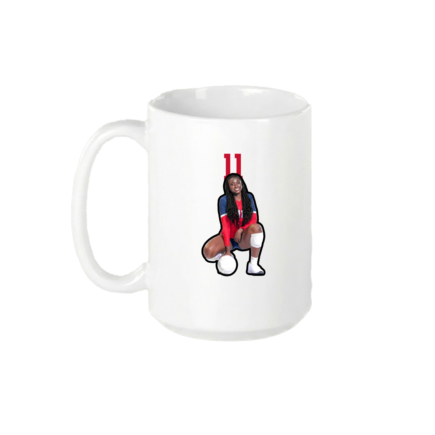 15oz Coffee Mug — Number Top in White