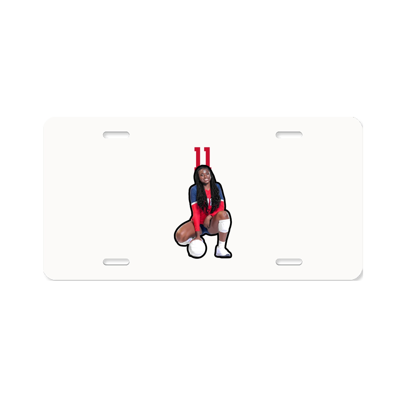 License Plate — Number Top in Classic