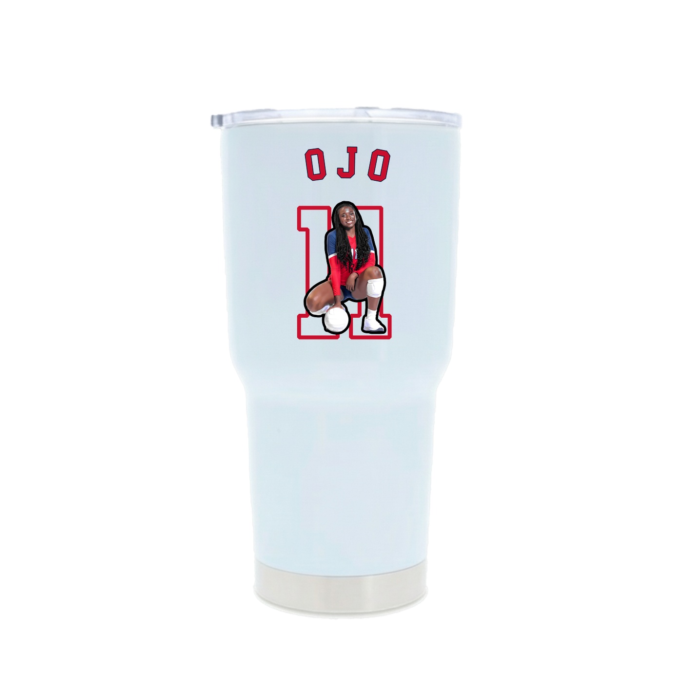 30oz Stainless Steel Tumbler — Shirsey Arch in White
