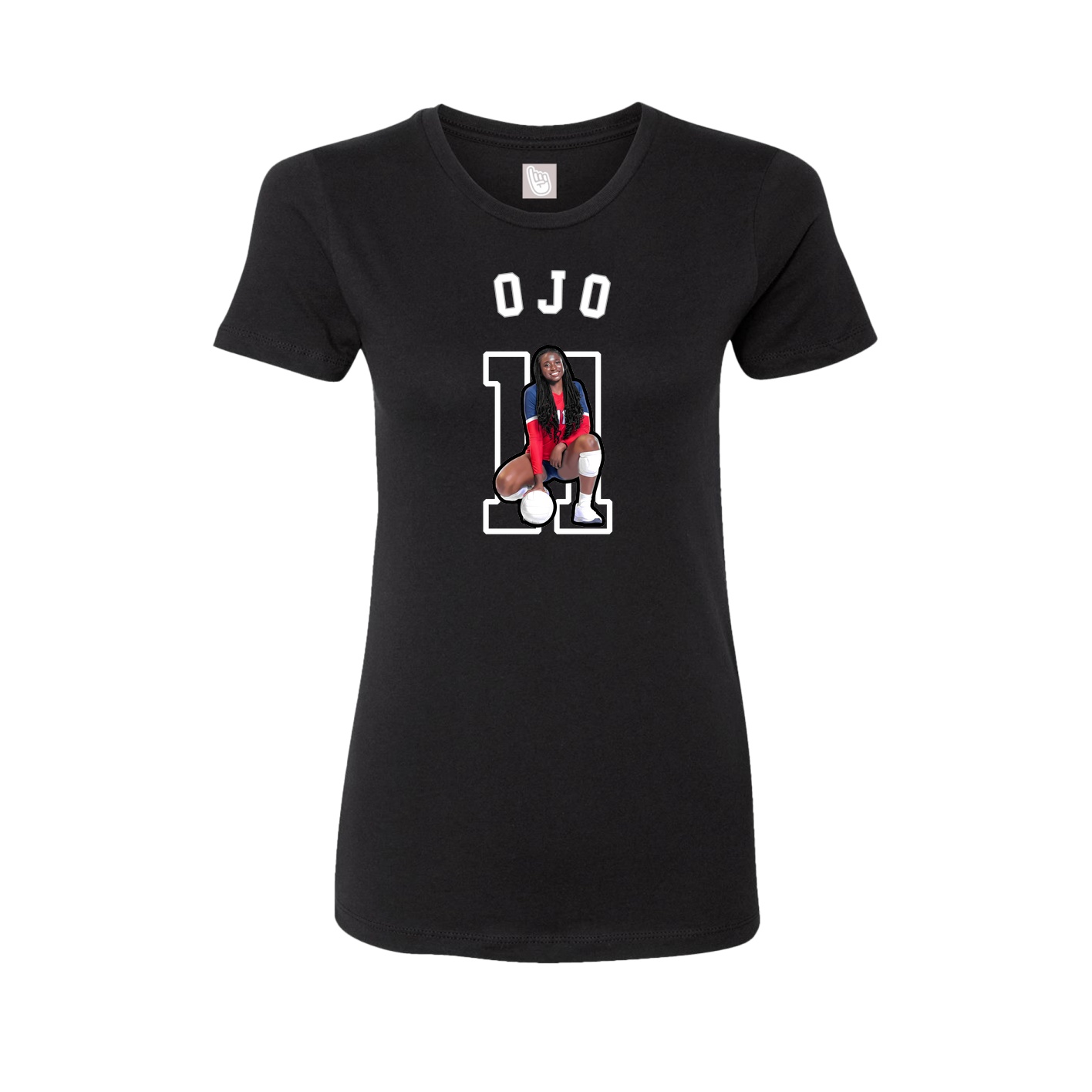 Fitted Women's Tee — Shirsey Arch in Black
