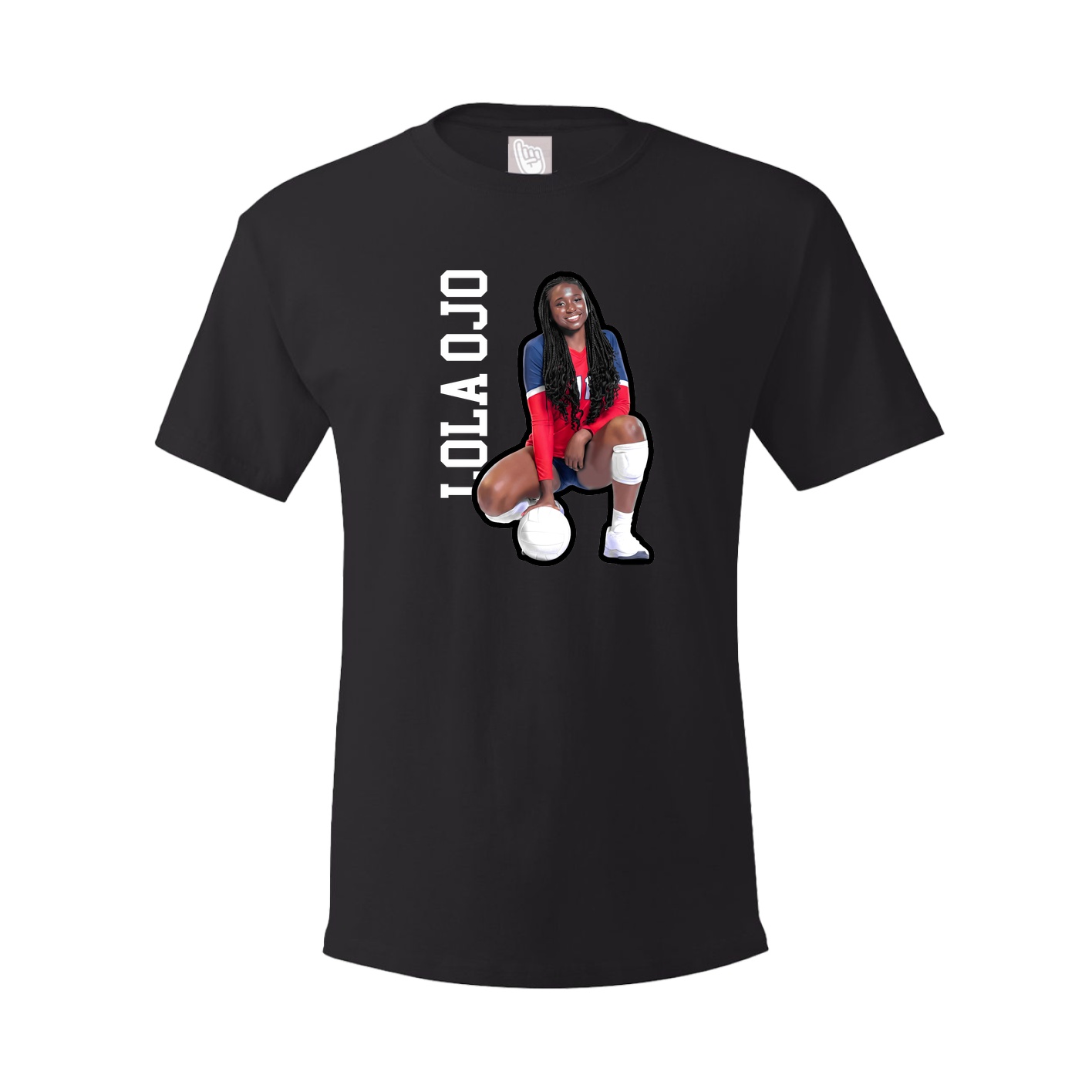 Youth Tee — Name Vertical in Black