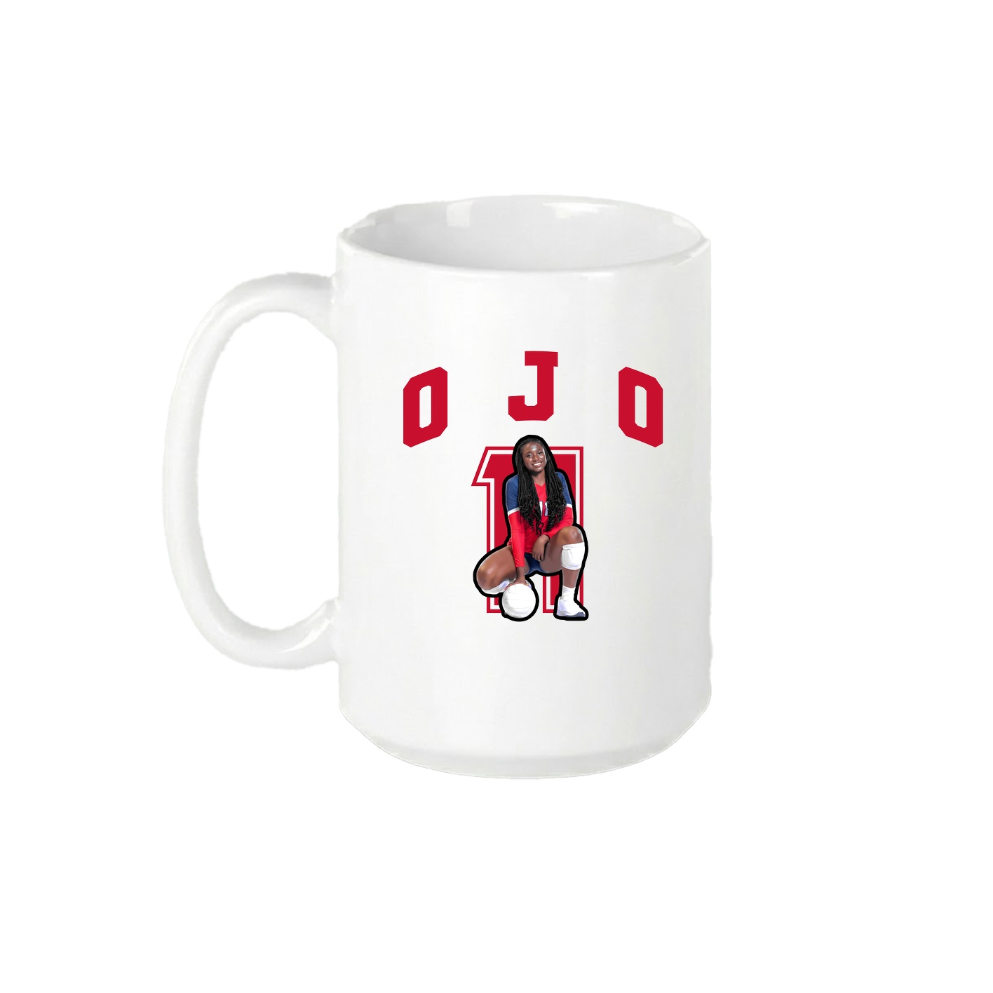 15oz Coffee Mug — Number in White