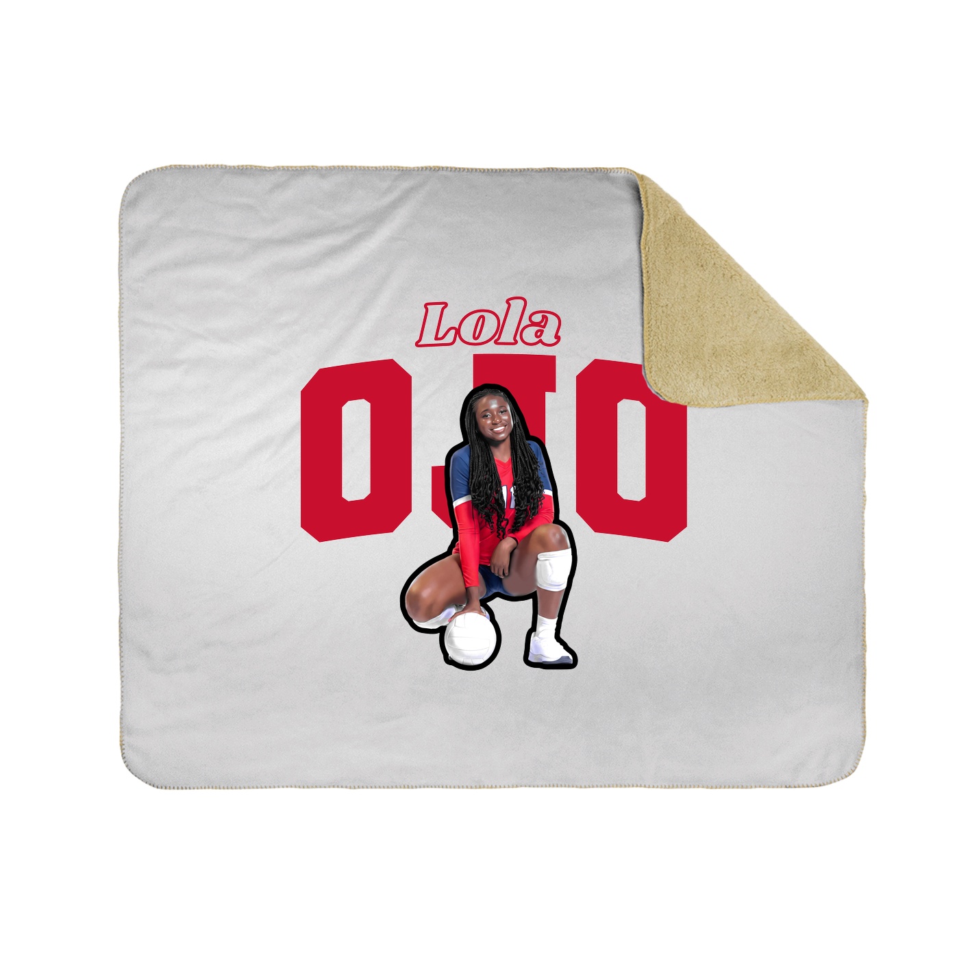 Throw Blanket — Name Arch in White