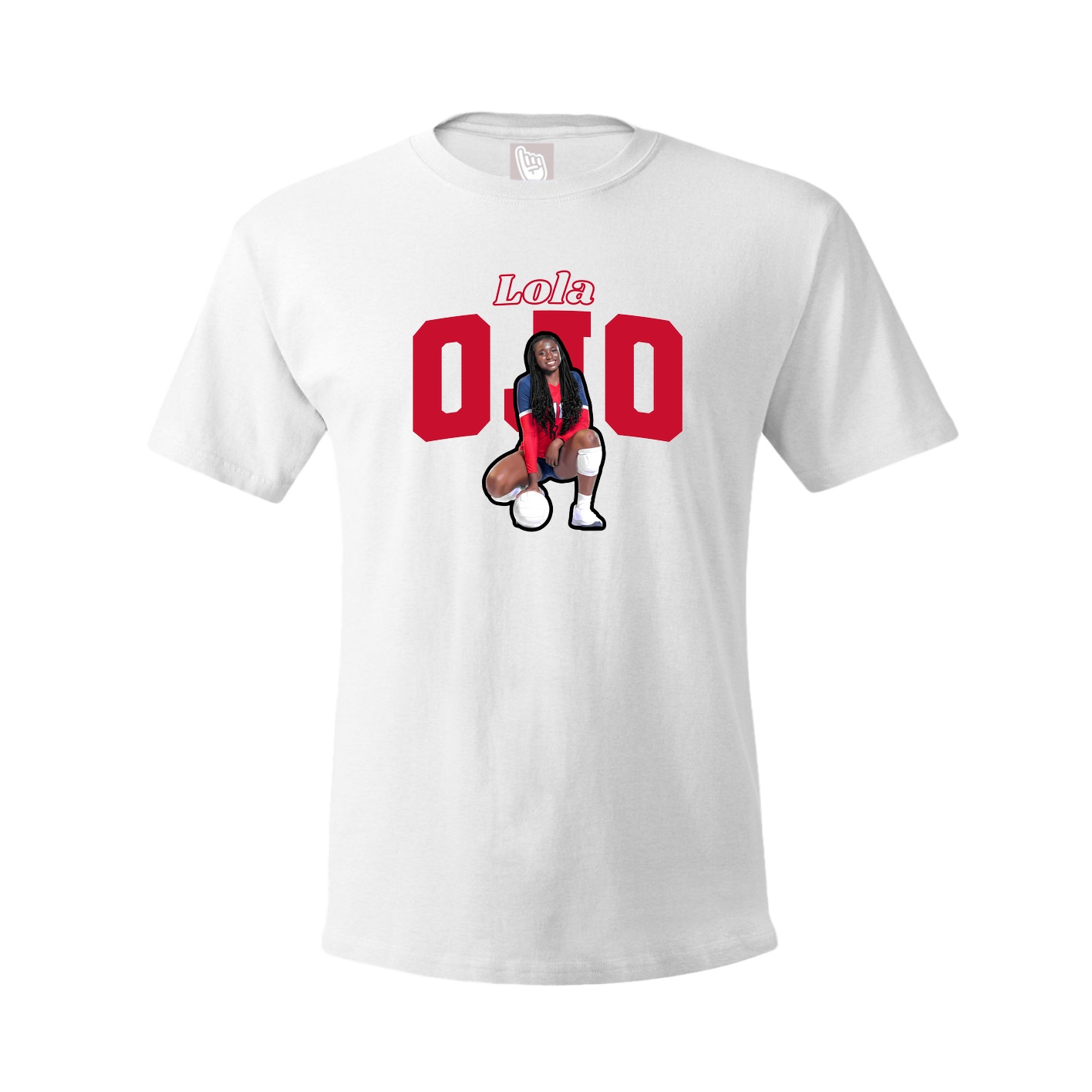 Youth Tee — Name Arch in White