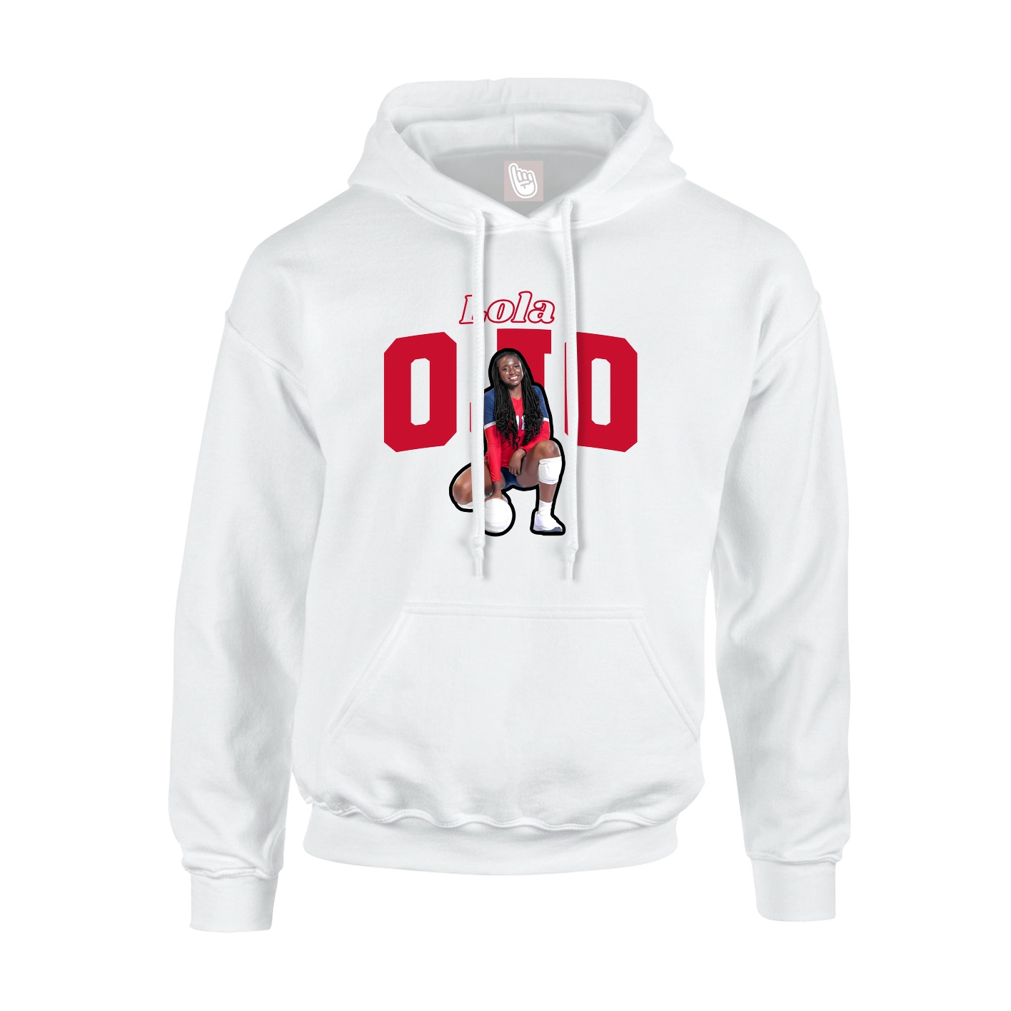Hoodie — Name Arch in White