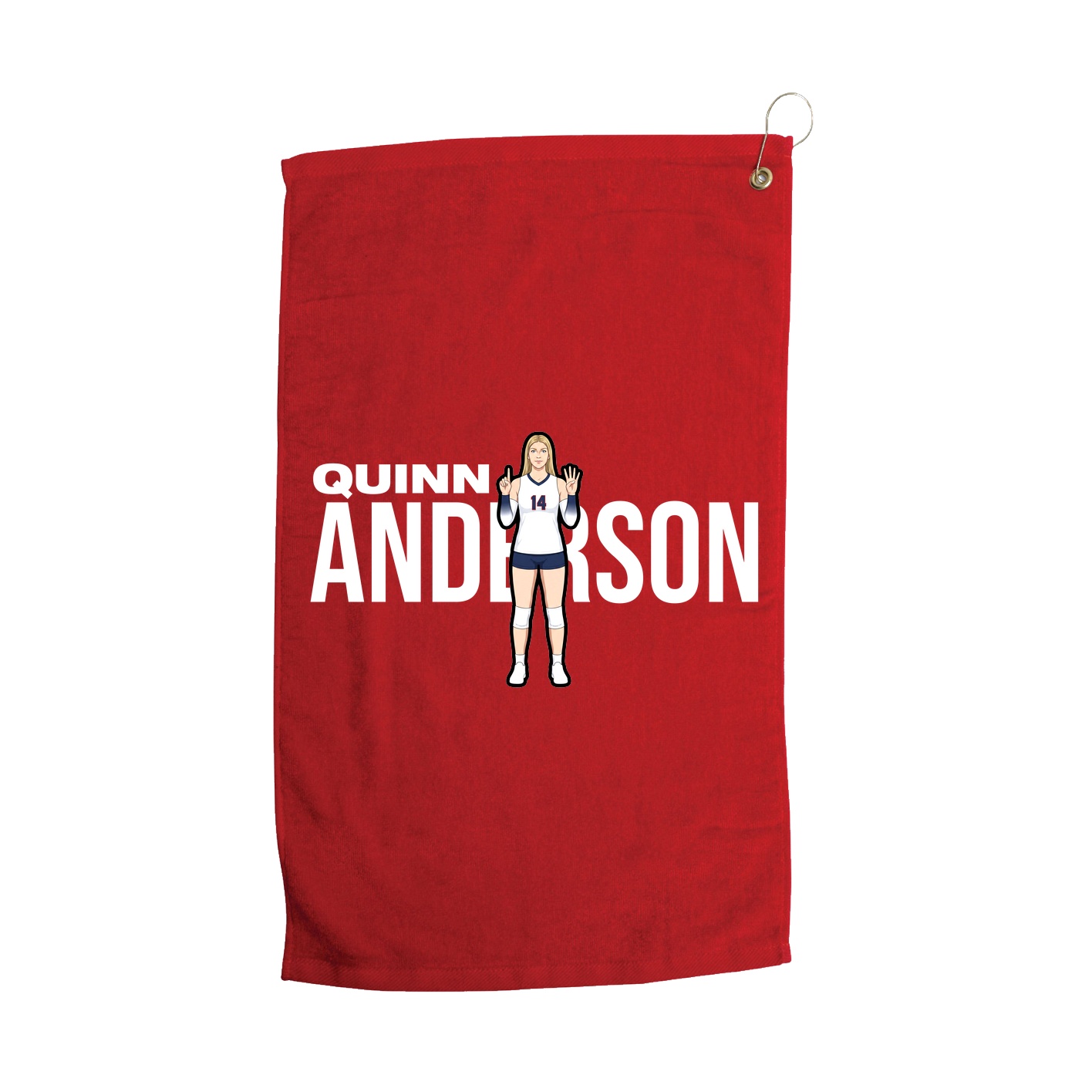 Golf Towel — Player Name in Red