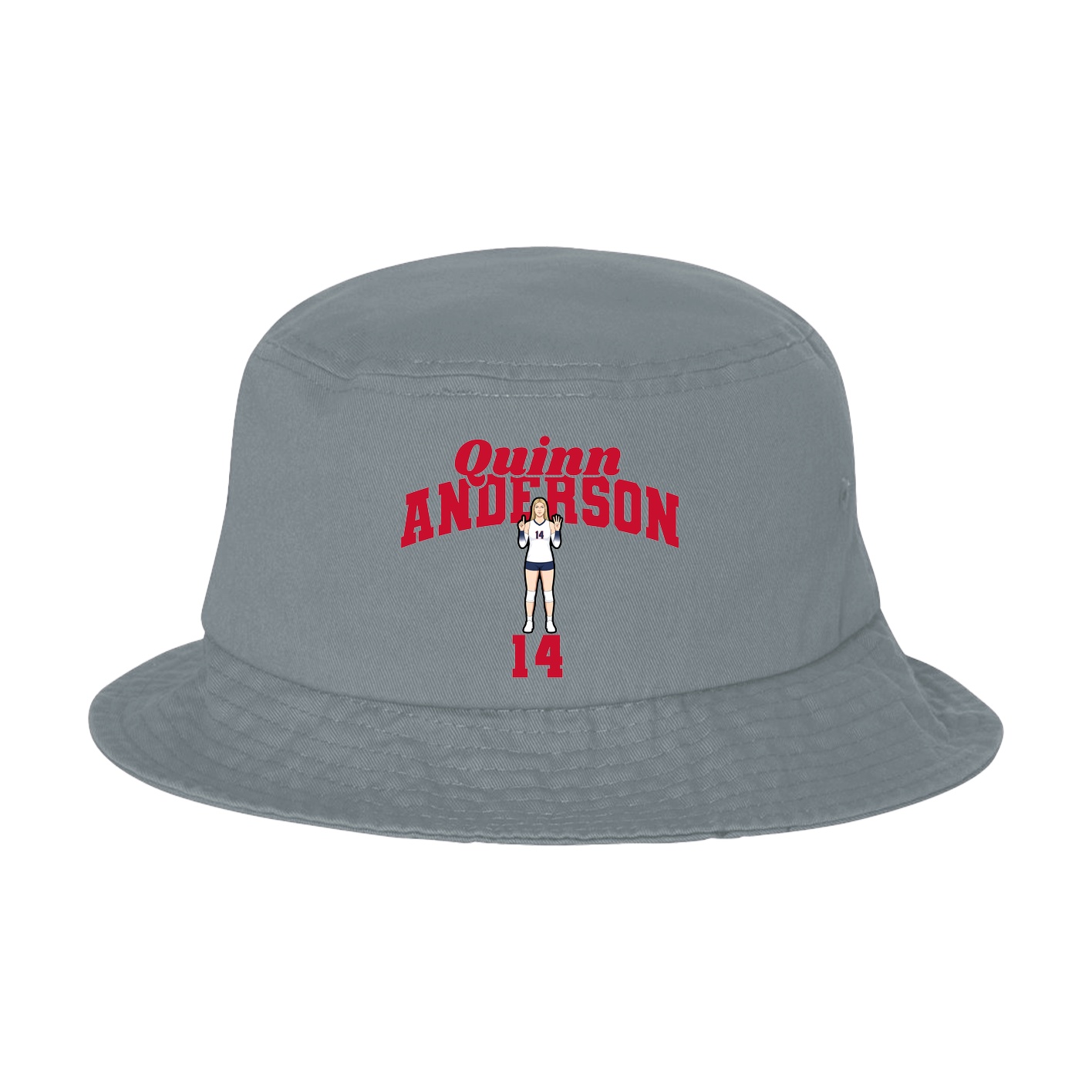 Bucket Cap — Signature Arch in Grey