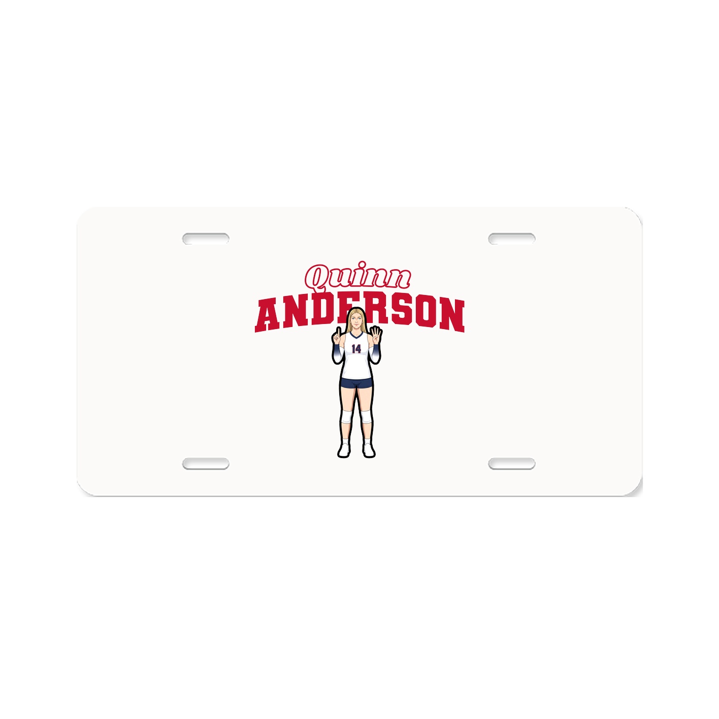 License Plate — Name Arch in Classic