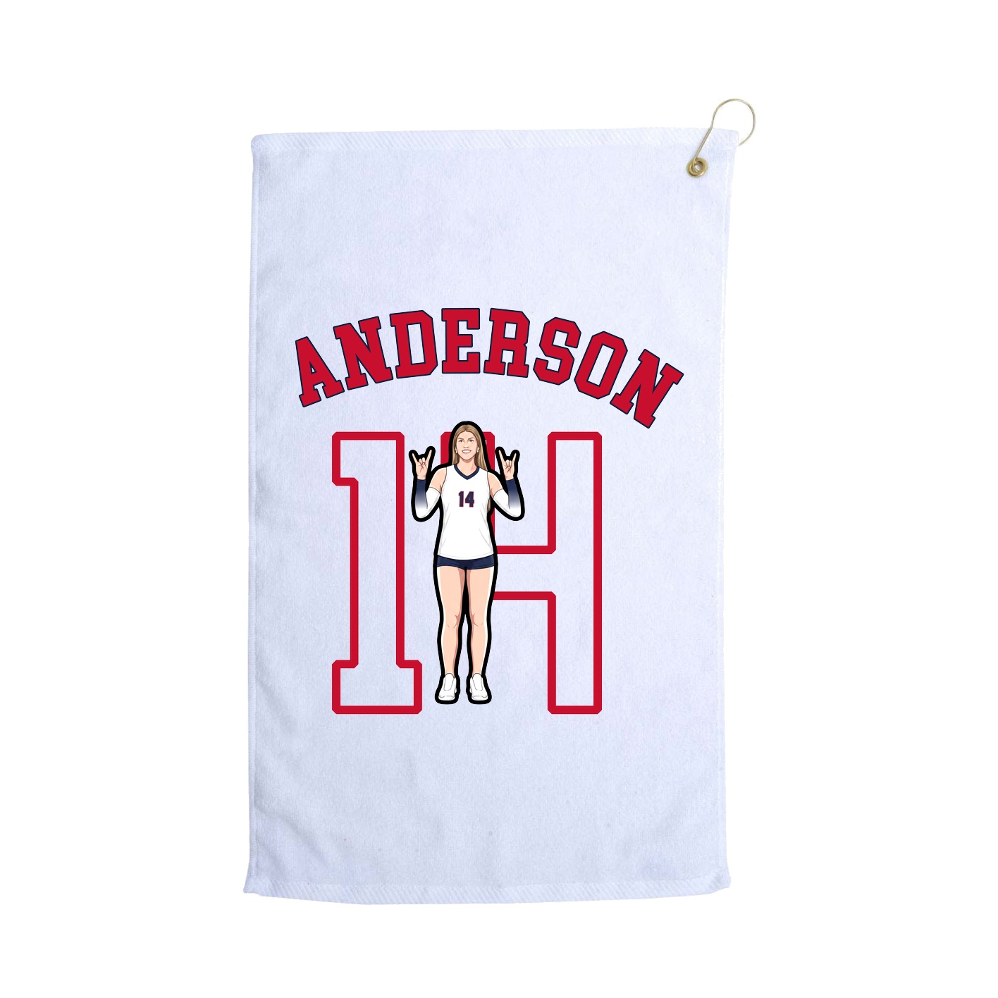 Golf Towel — Shirsey Arch in White
