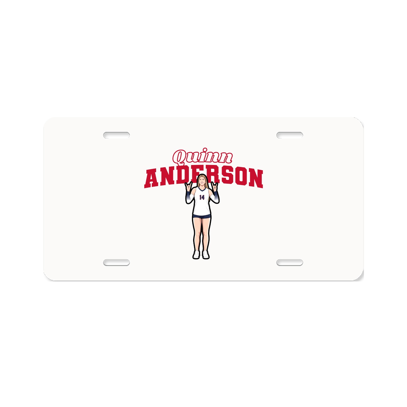 License Plate — Name Arch in Classic