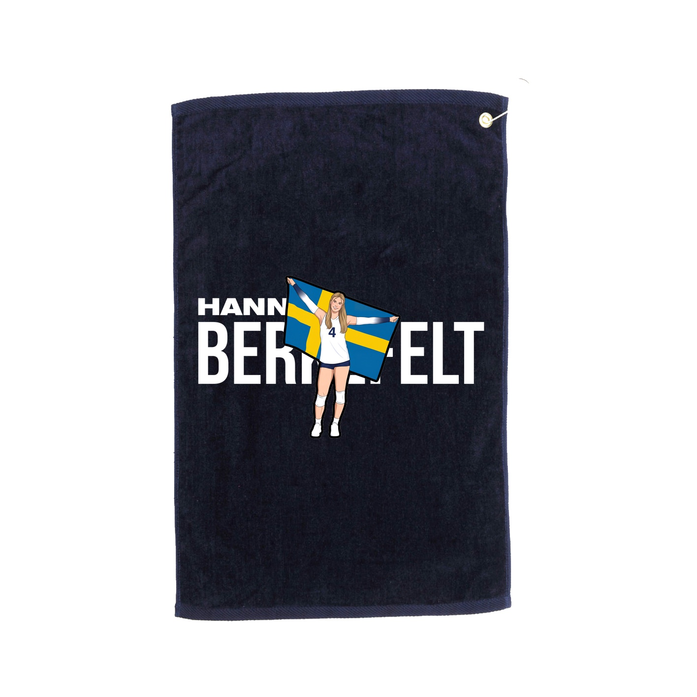 Golf Towel — Player Name in Navy