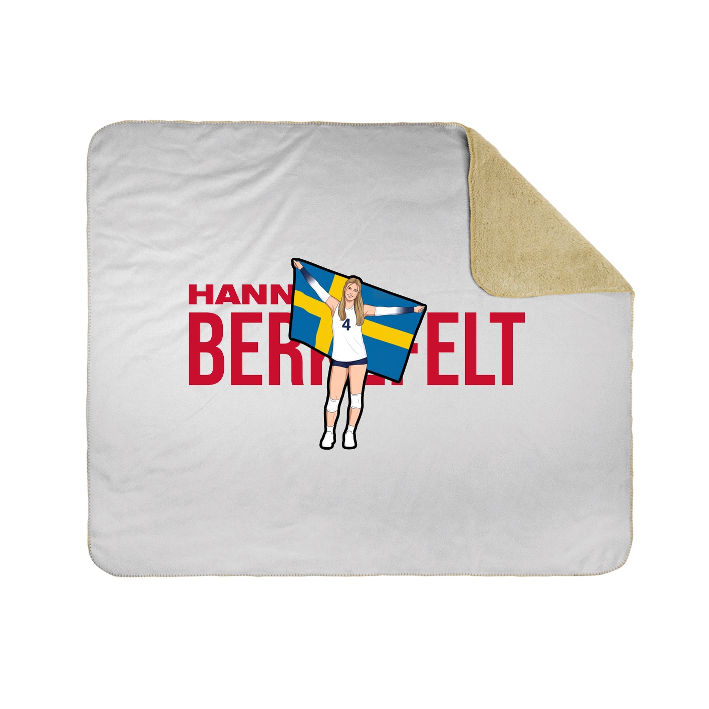 Throw Blanket — Player Name in White