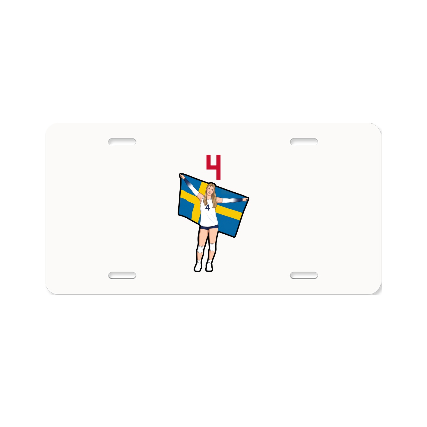License Plate — Number Top in Classic
