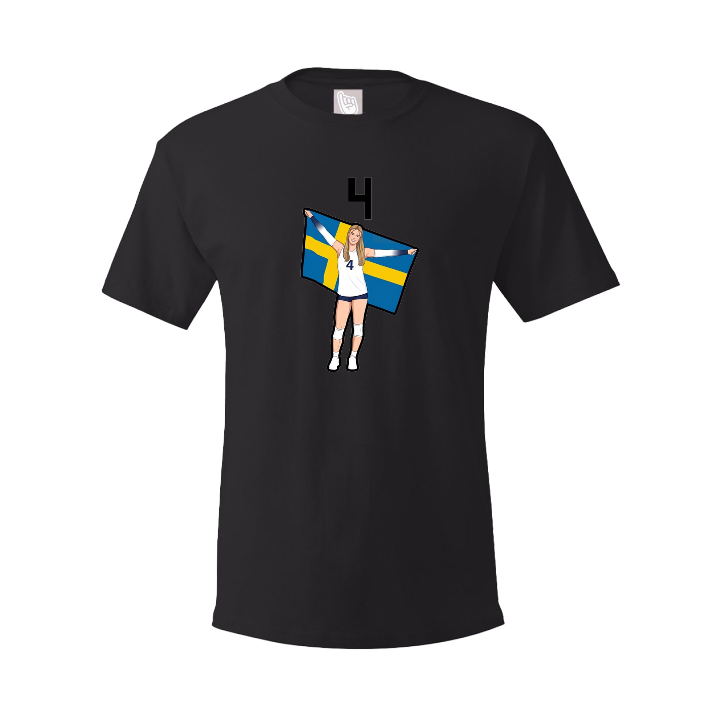 Youth Tee — Number Top in Black