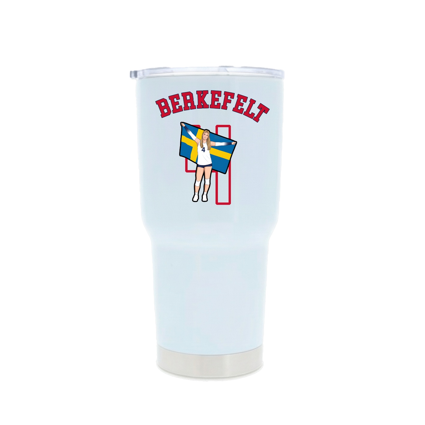 30oz Stainless Steel Tumbler — Shirsey Arch in White