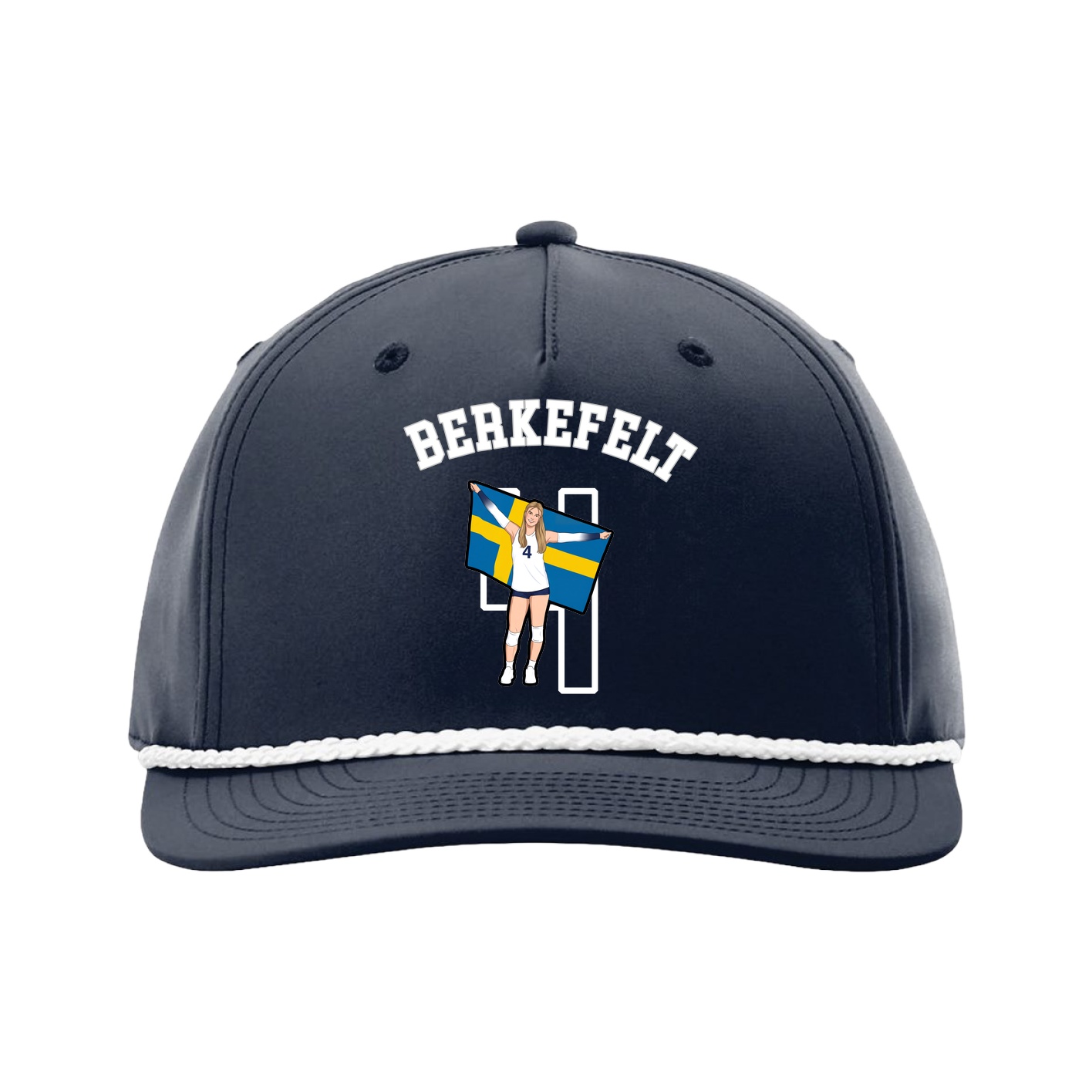 Five-Panel Classic Rope Cap — Shirsey Arch in Navy