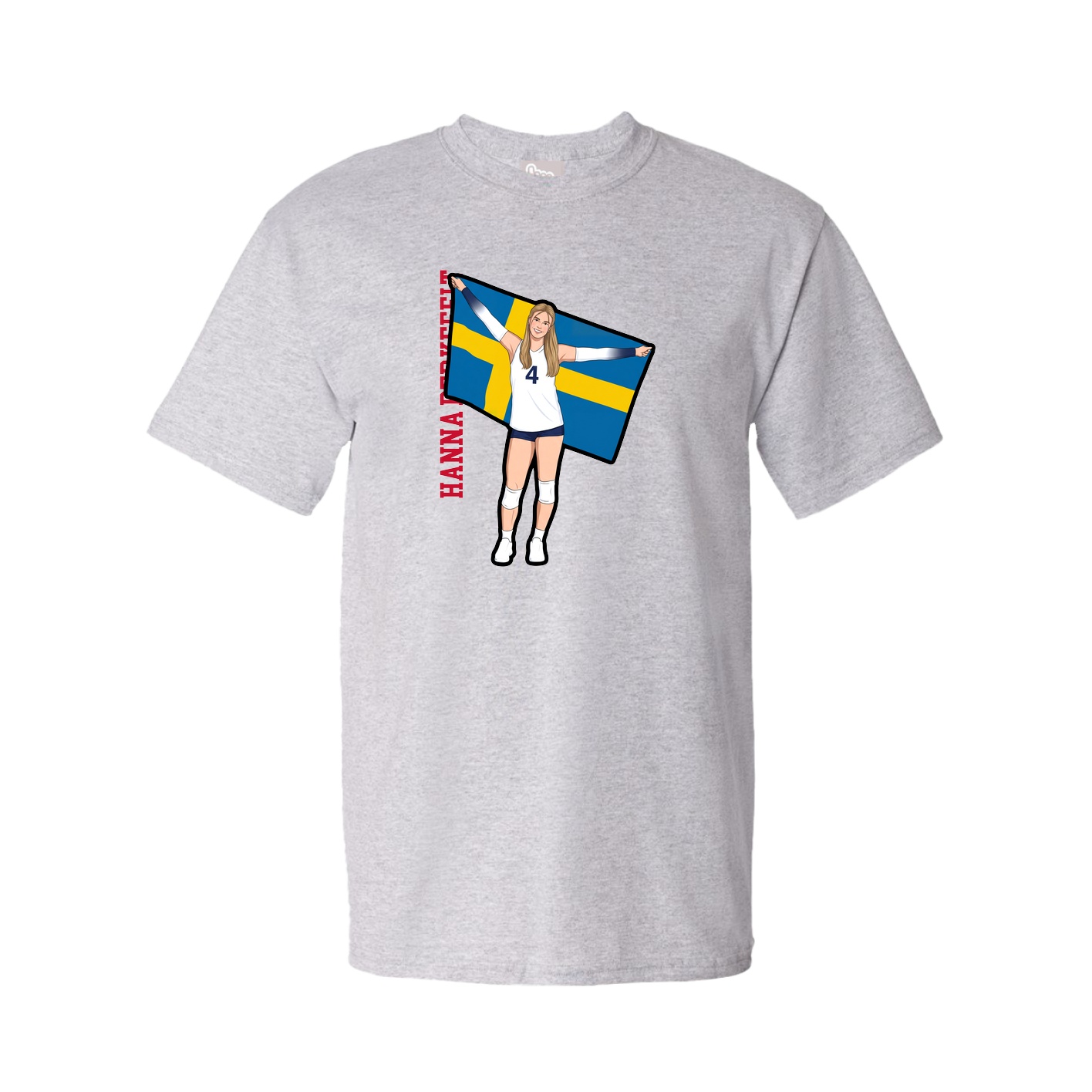 Tee — Name Vertical in Grey