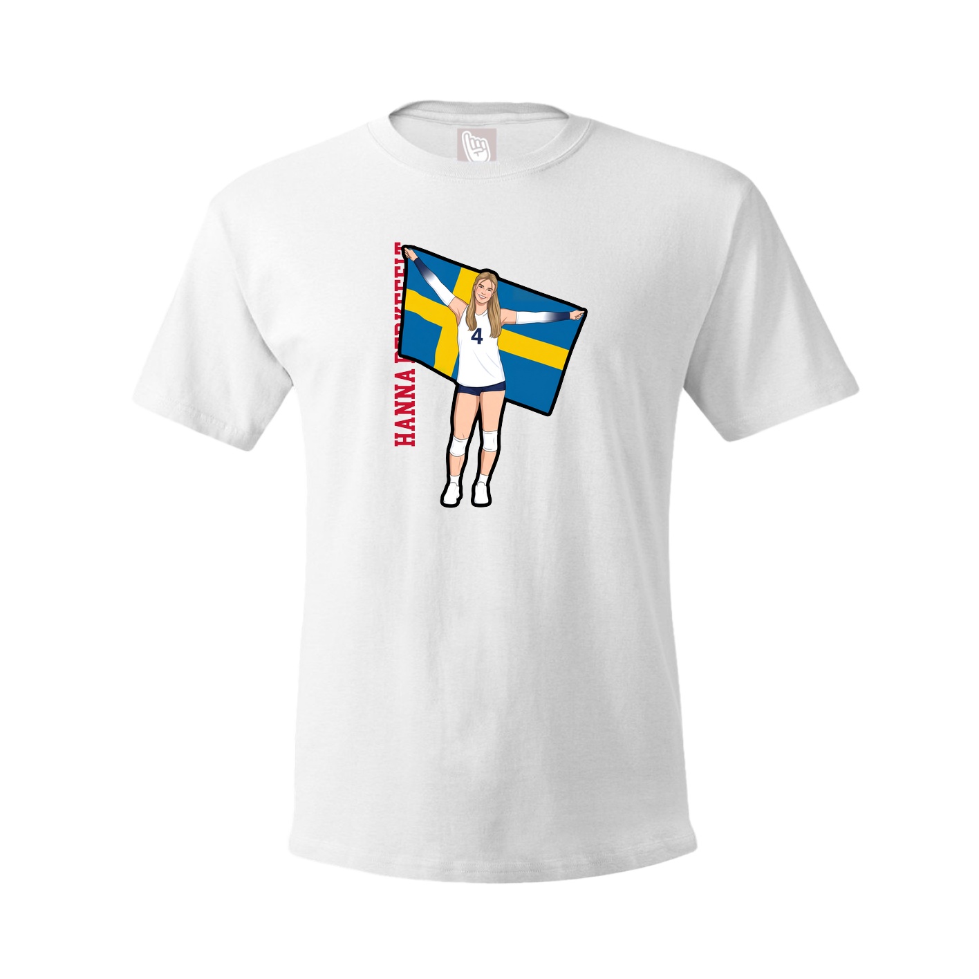 Youth Tee — Name Vertical in White