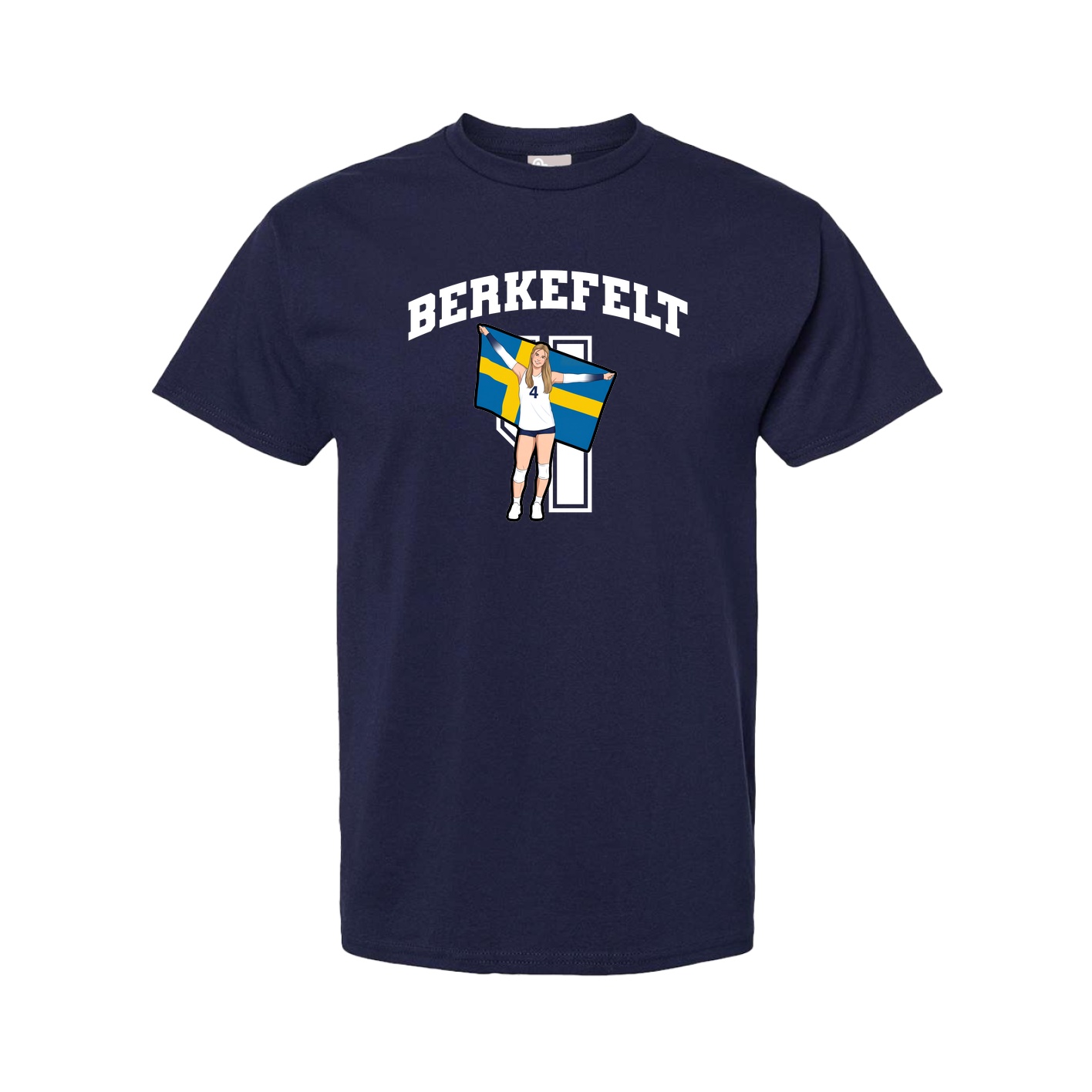 Youth Tee — Number in Navy