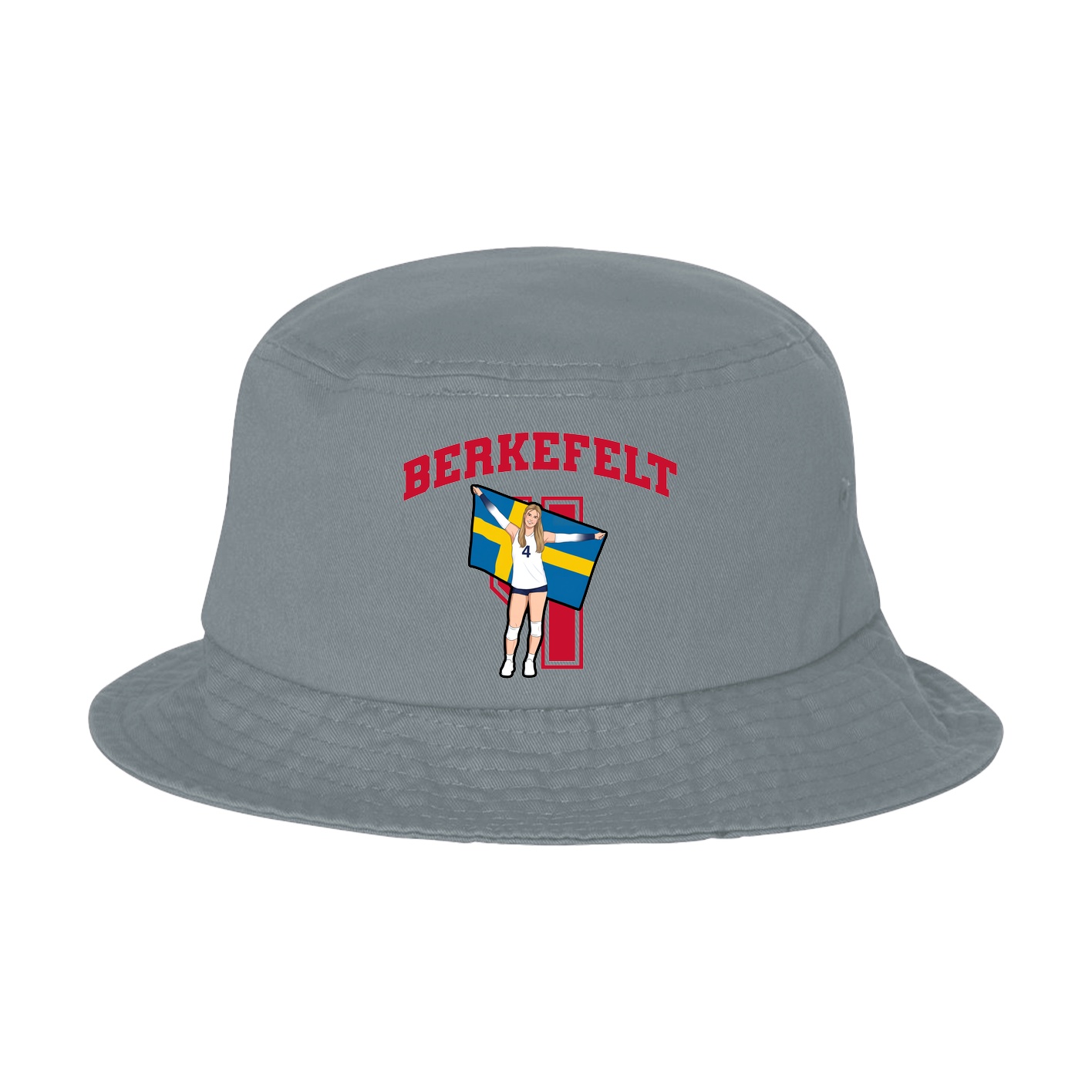 Bucket Cap — Number in Grey