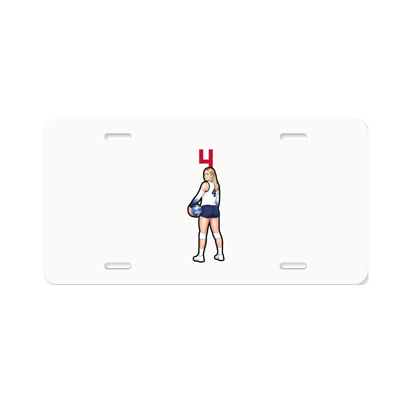 License Plate — Number Top in Classic