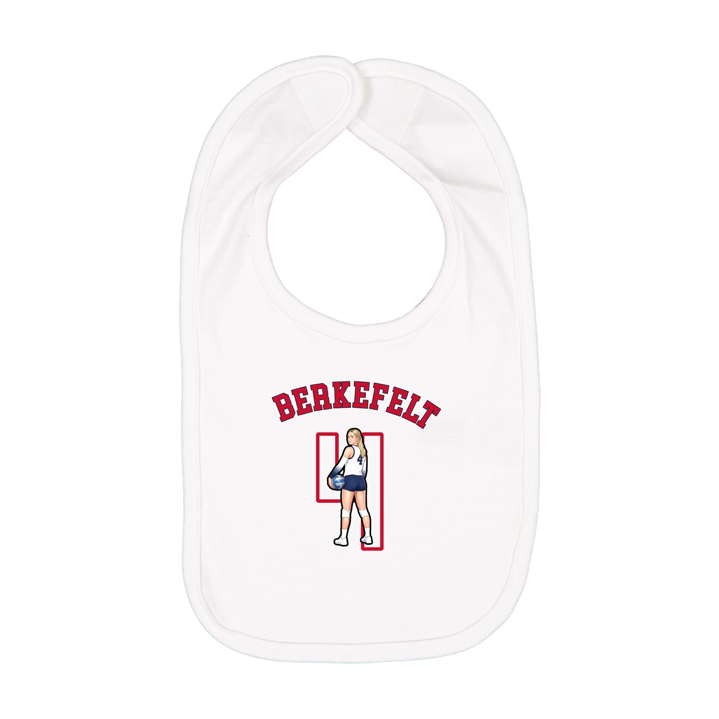 Infant Bib — Shirsey Arch in White