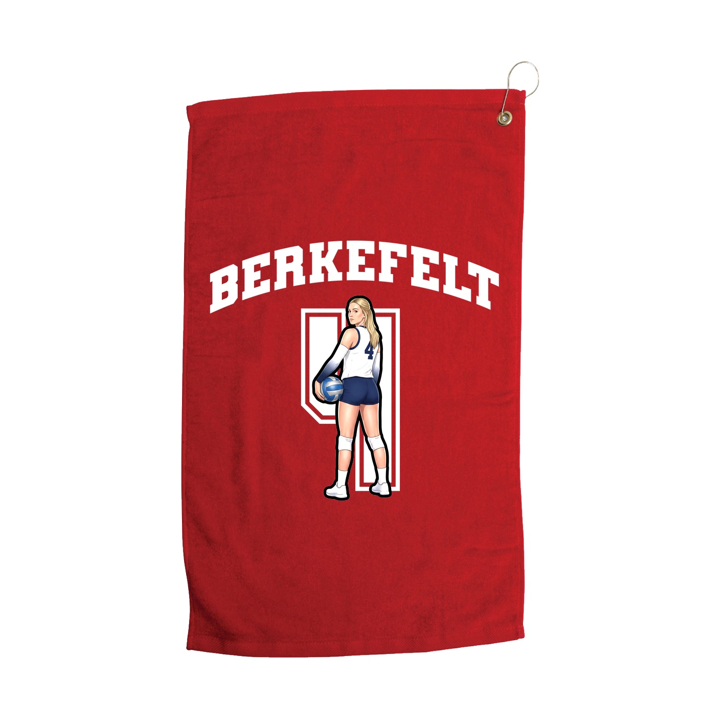 Golf Towel — Number in Red