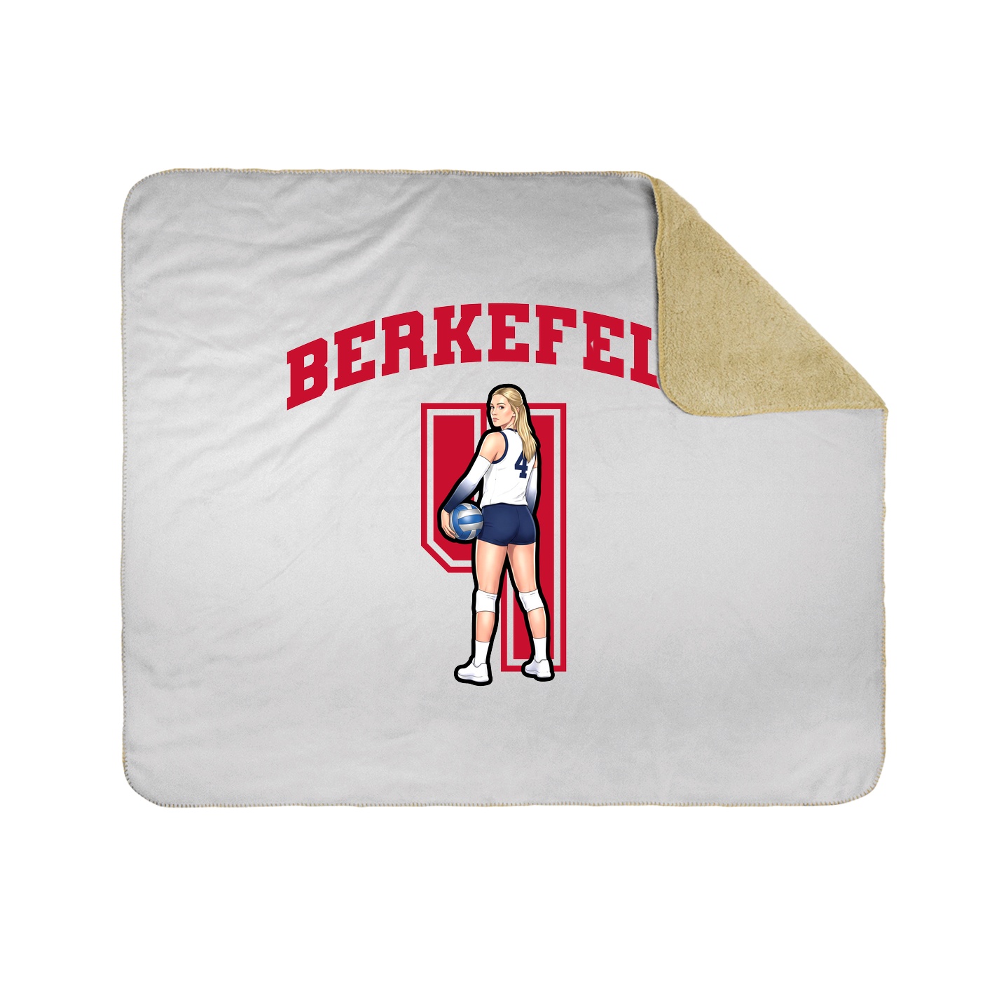 Throw Blanket — Number in White