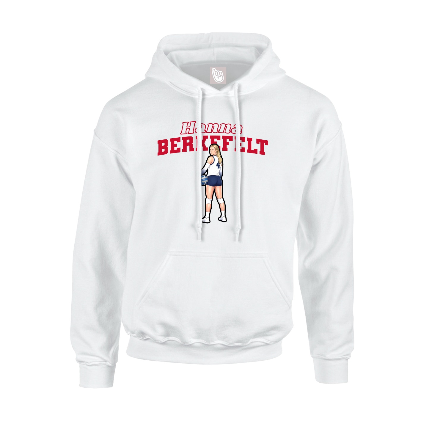 Hoodie — Name Arch in White