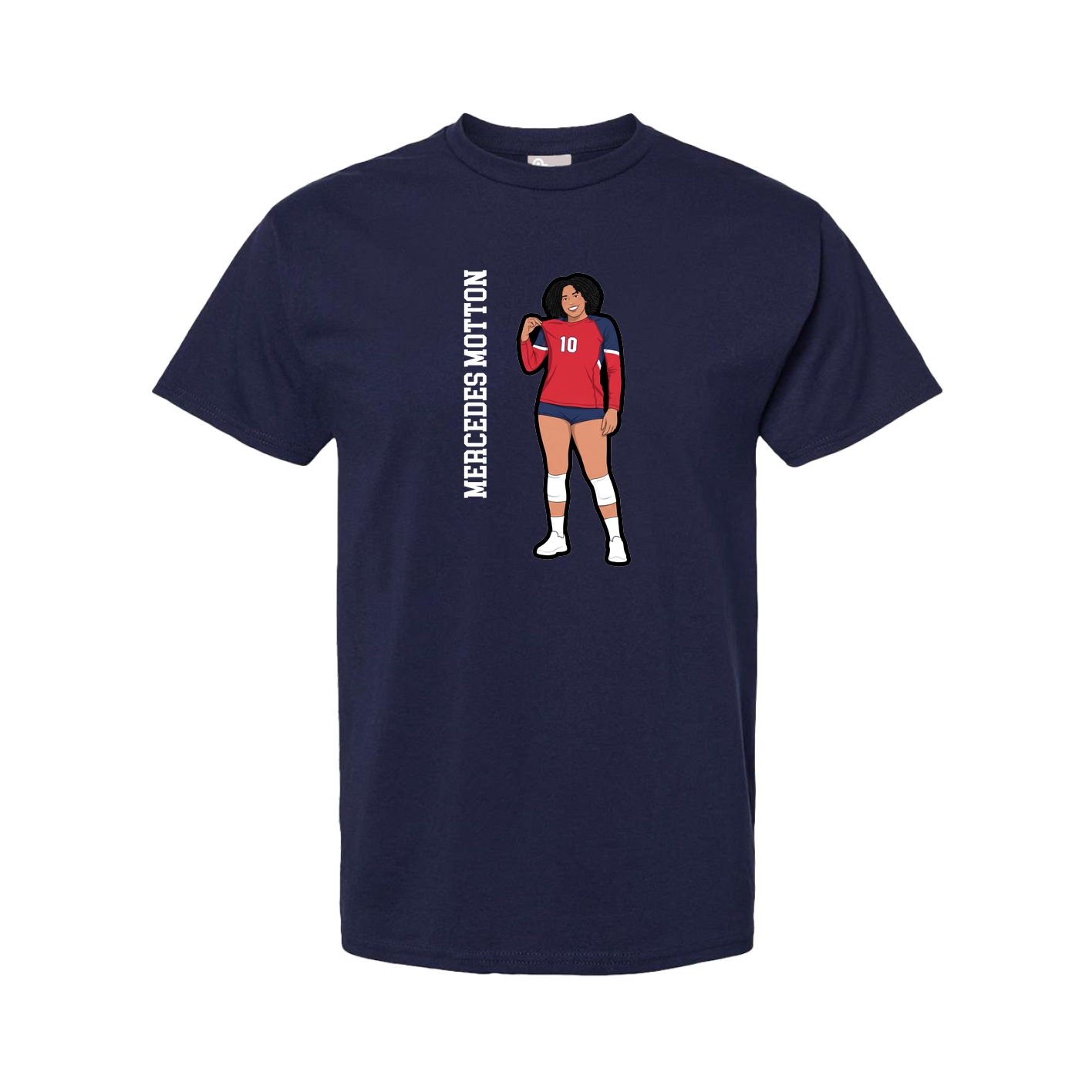 Tee — Name Vertical in Navy