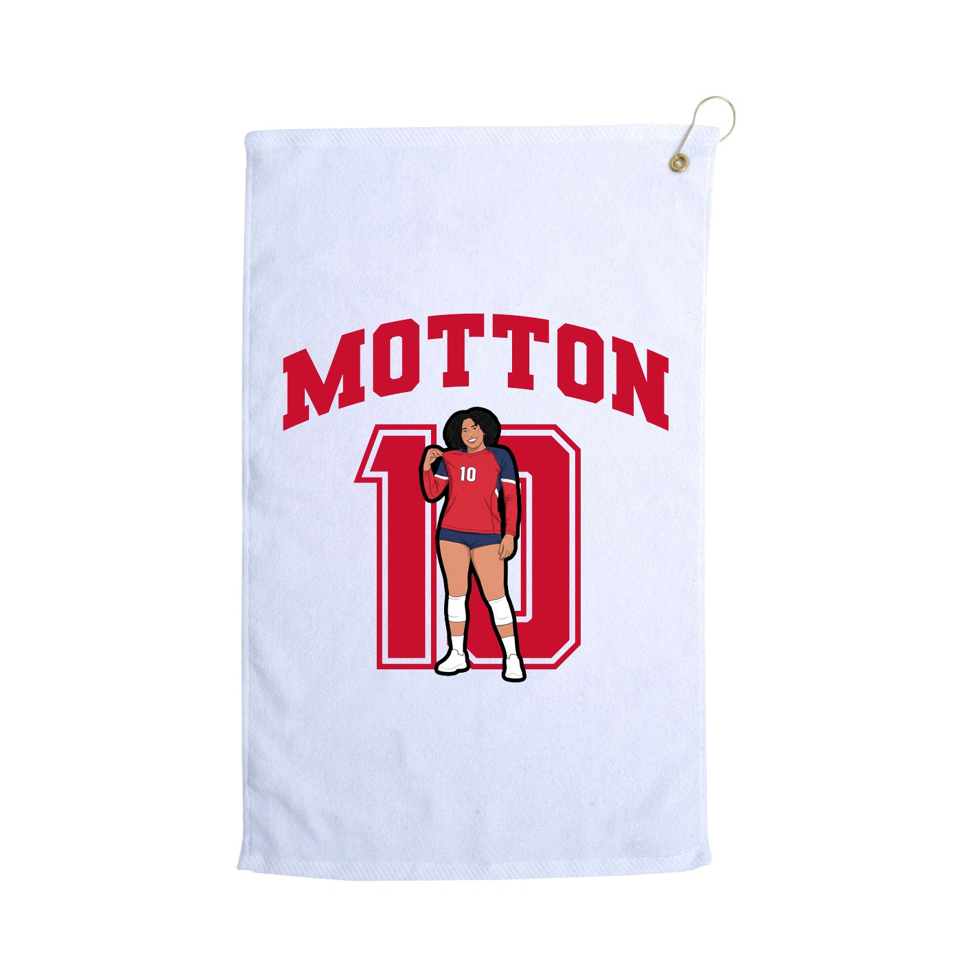 Golf Towel — Number in White