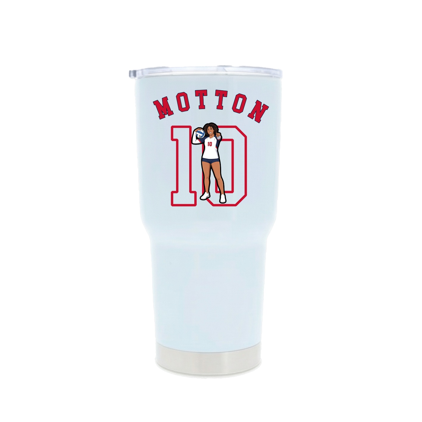 30oz Stainless Steel Tumbler — Shirsey Arch in White