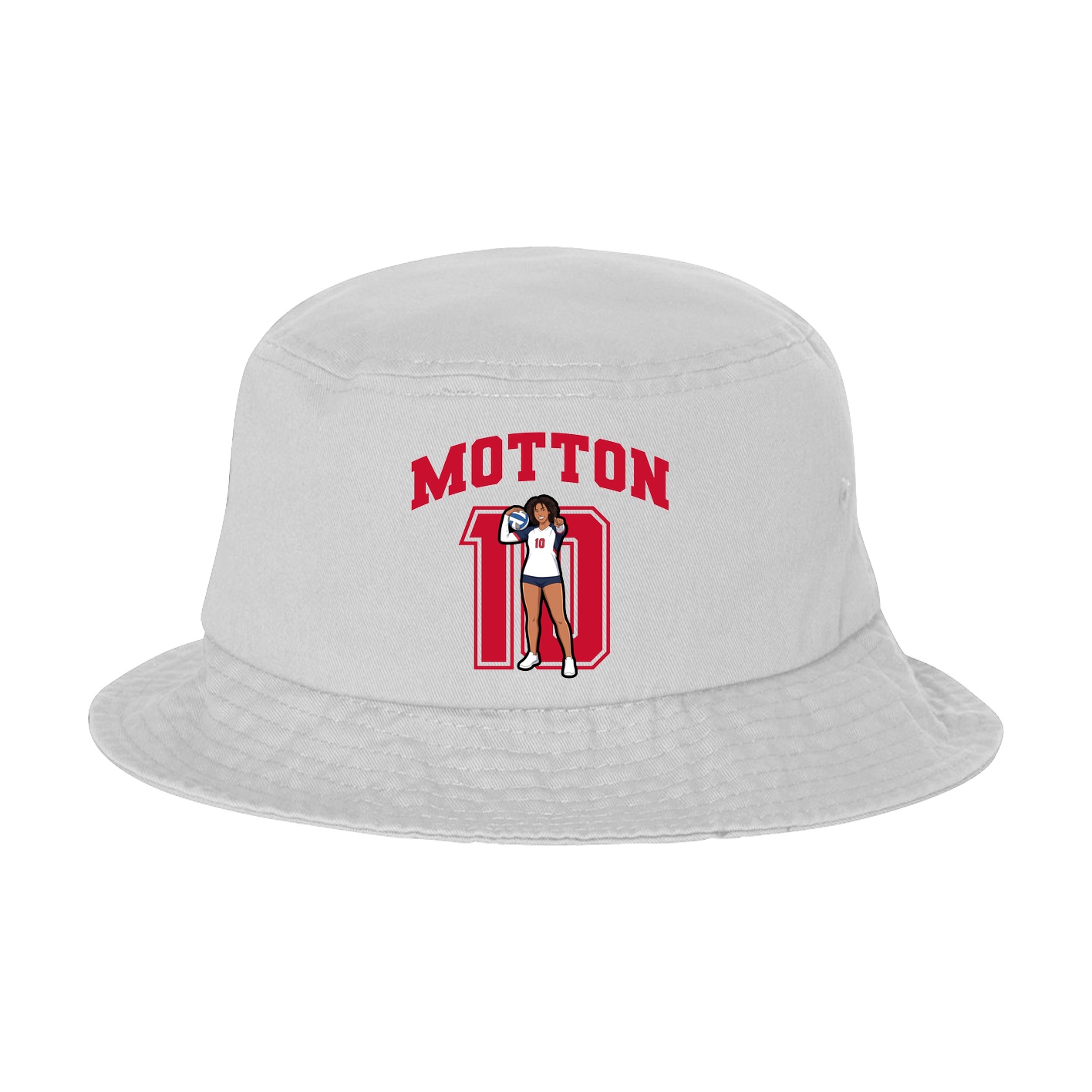 Bucket Cap — Number in White