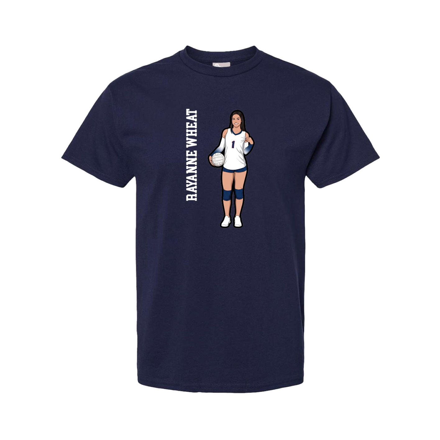 Tee — Name Vertical in Navy
