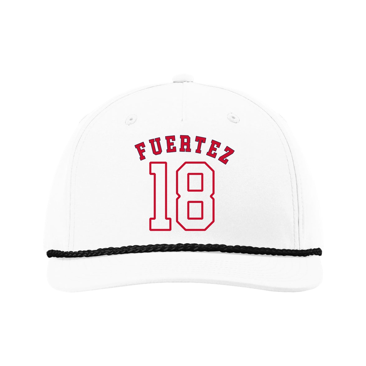 Five-Panel Classic Rope Cap — Shirsey Arch in White