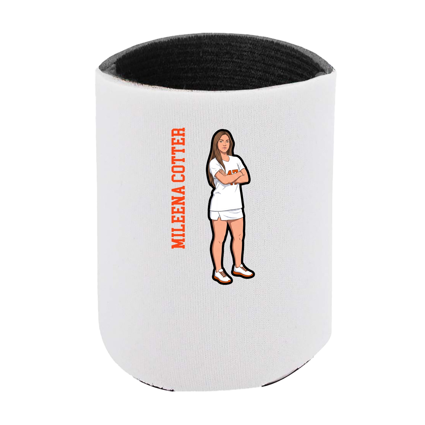 Can Holder — Name Vertical in White