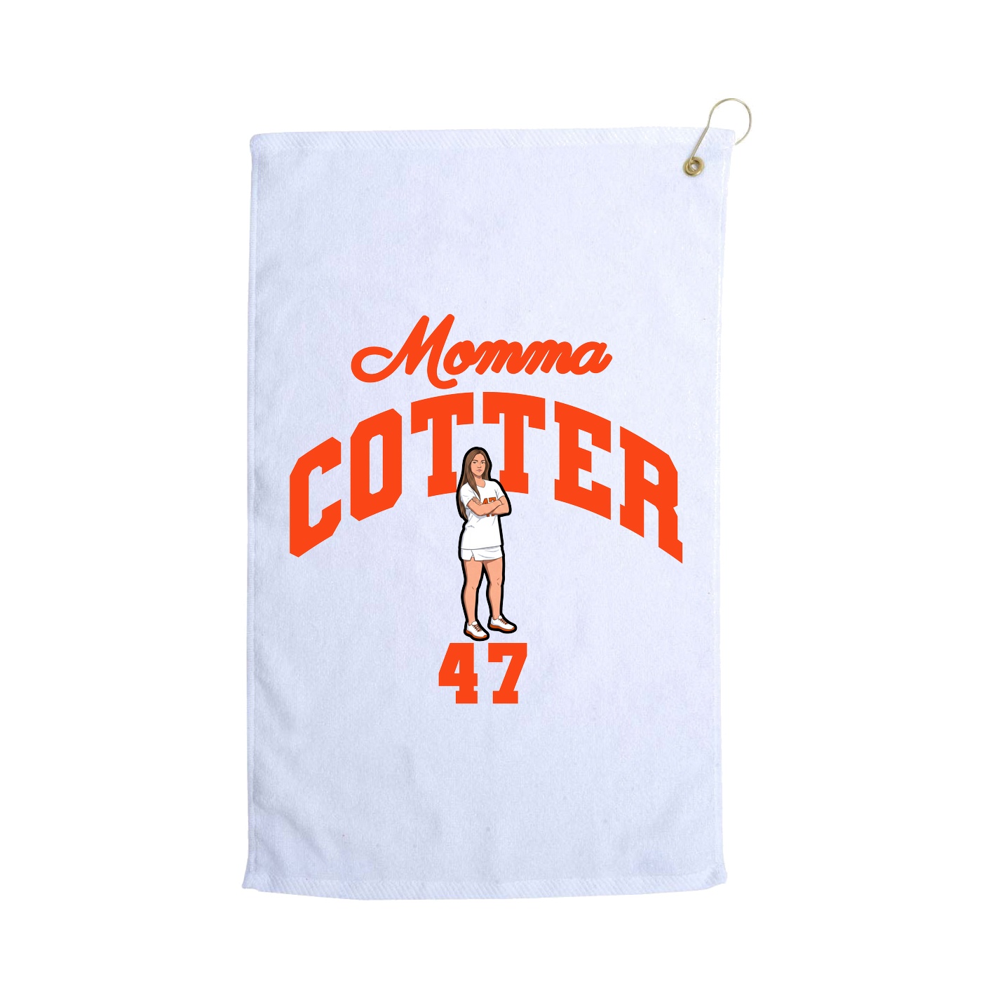 Golf Towel — Mothers Day Arch in White