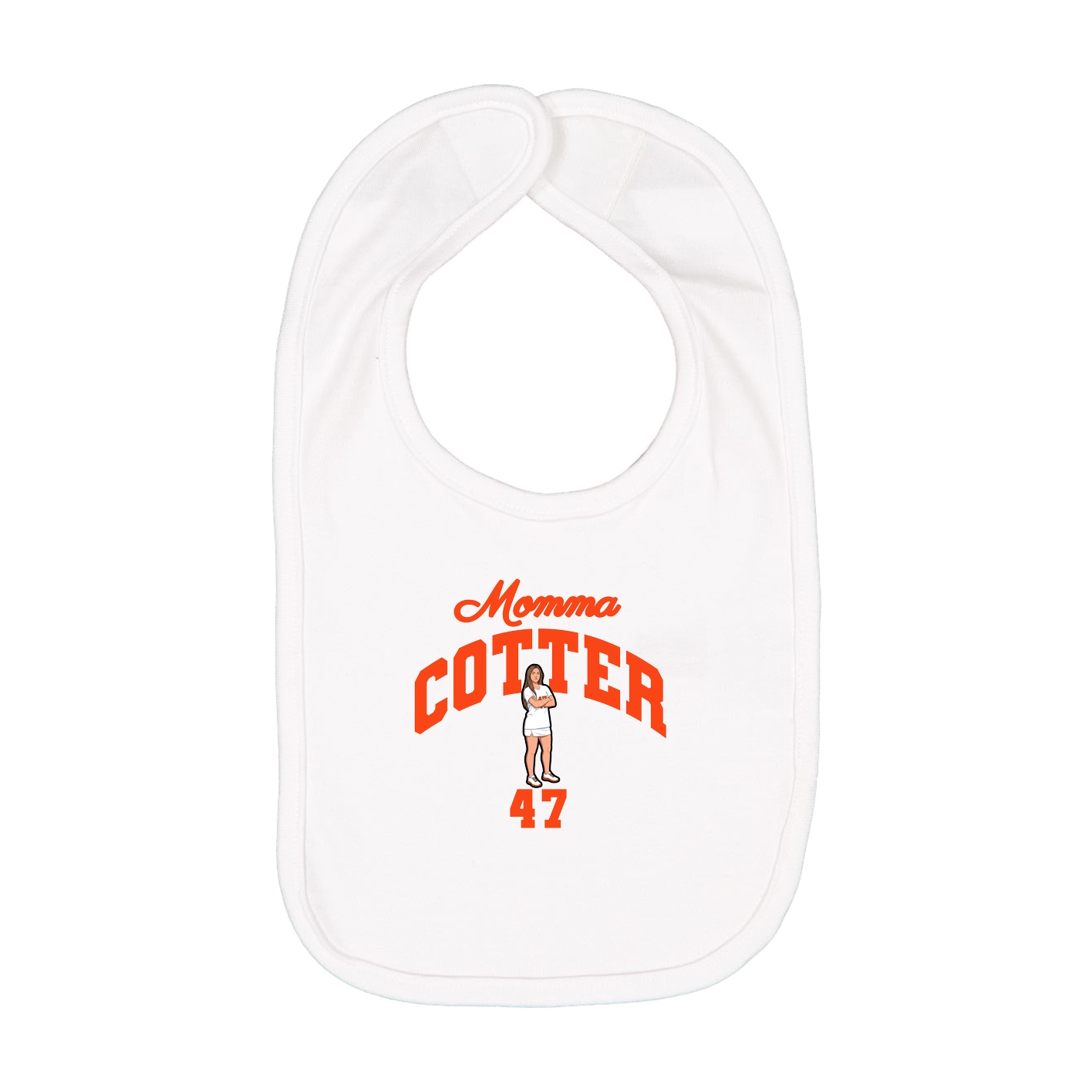 Infant Bib — Mothers Day Arch in White