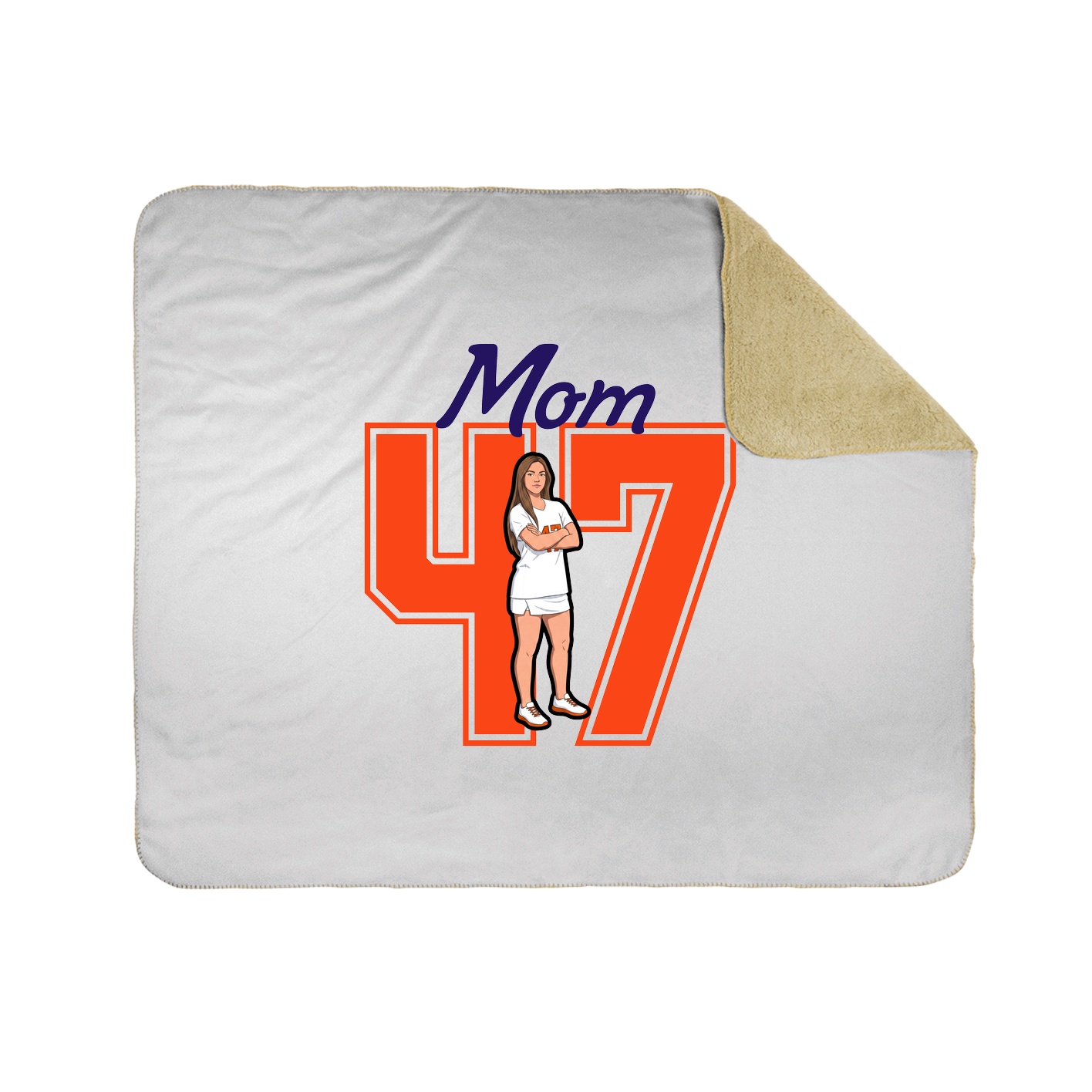 Throw Blanket — Mothers Day Shirsey in White