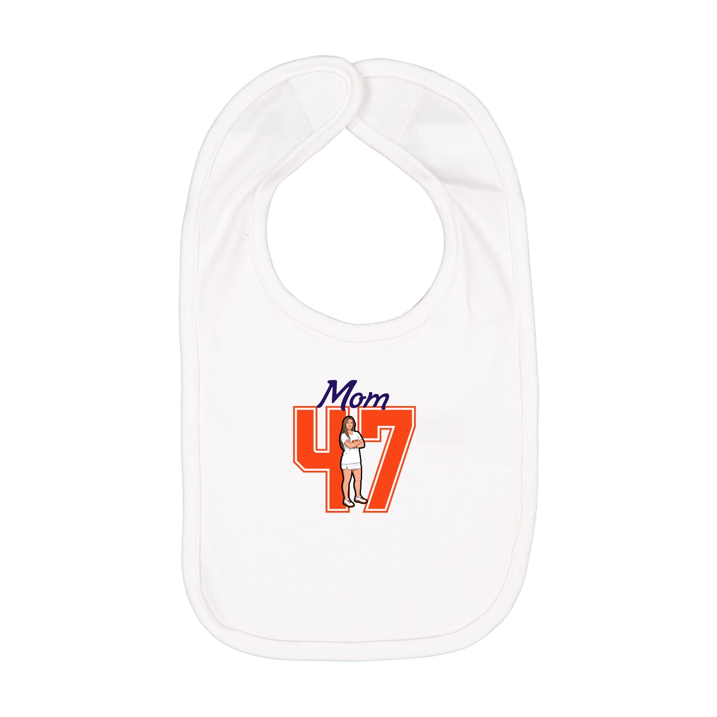 Infant Bib — Mothers Day Shirsey in White